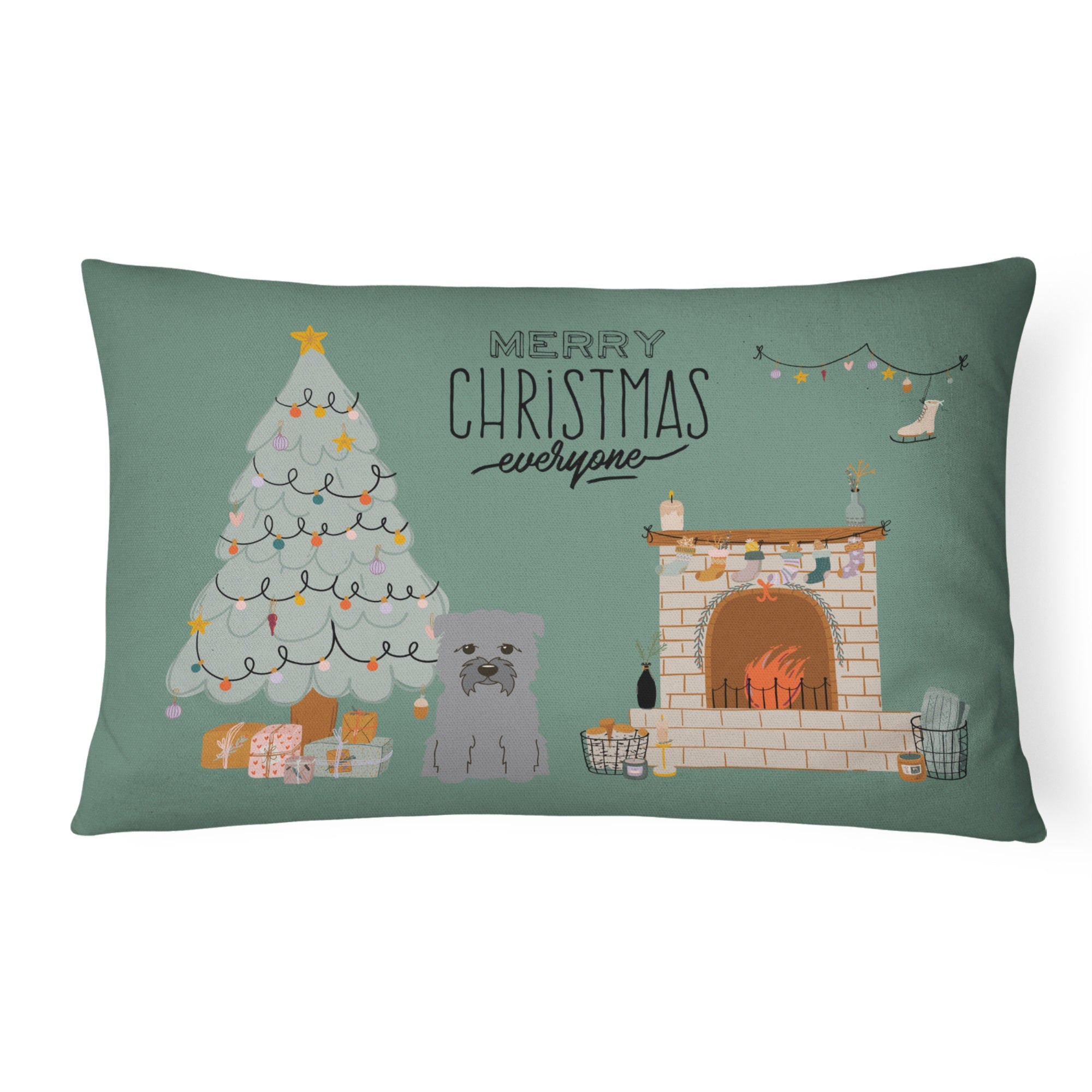 Grey Glen Of Imal Christmas Everyone Canvas Fabric Decorative Pillow