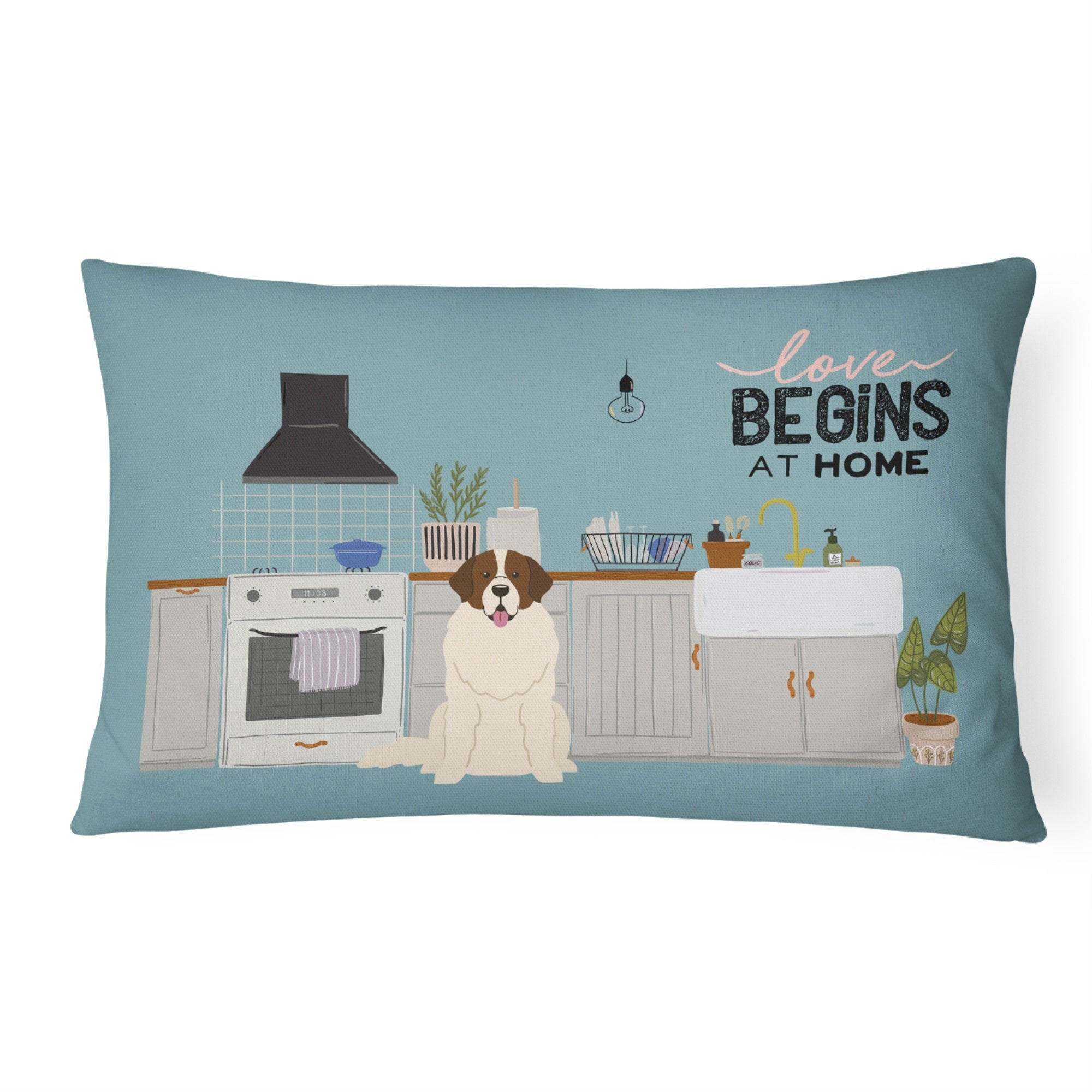 Moscow Watchdog Kitchen Scene Canvas Fabric Decorative Pillow