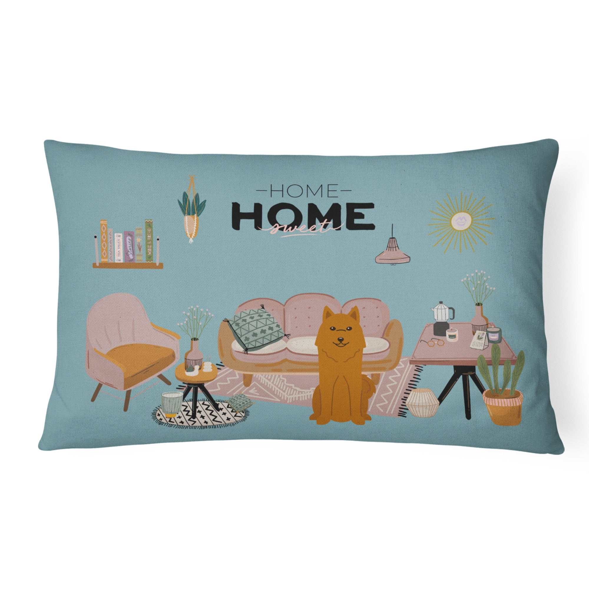 Karelian Bear Dog Sweet Home Canvas Fabric Decorative Pillow