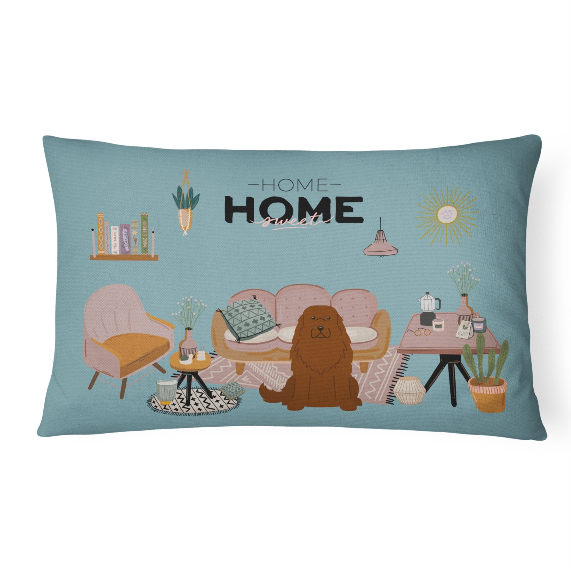 Caucasian Shepherd Dog Sweet Home Canvas Fabric Decorative Pillow