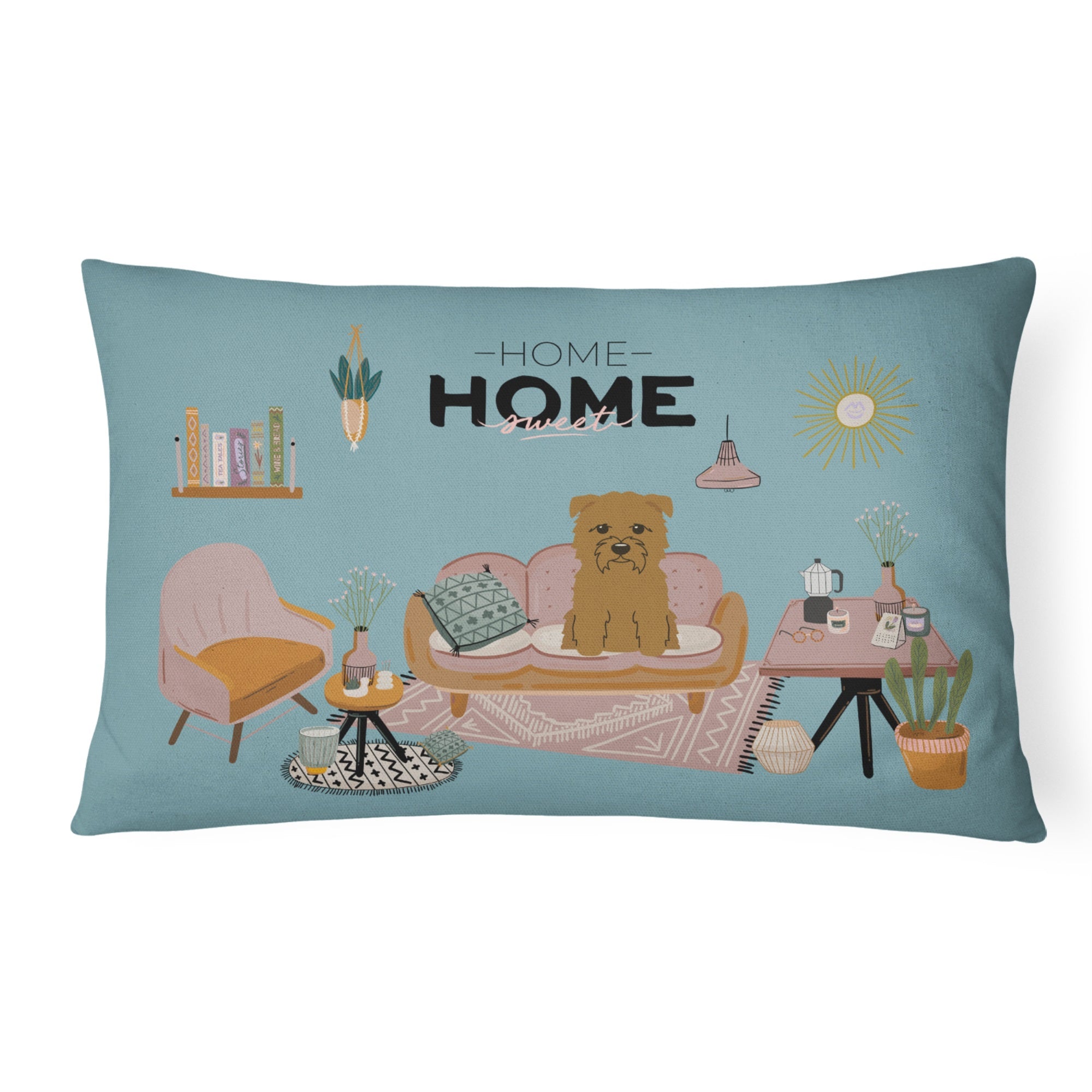 Tan Glen Of Imal Sweet Home Canvas Fabric Decorative Pillow