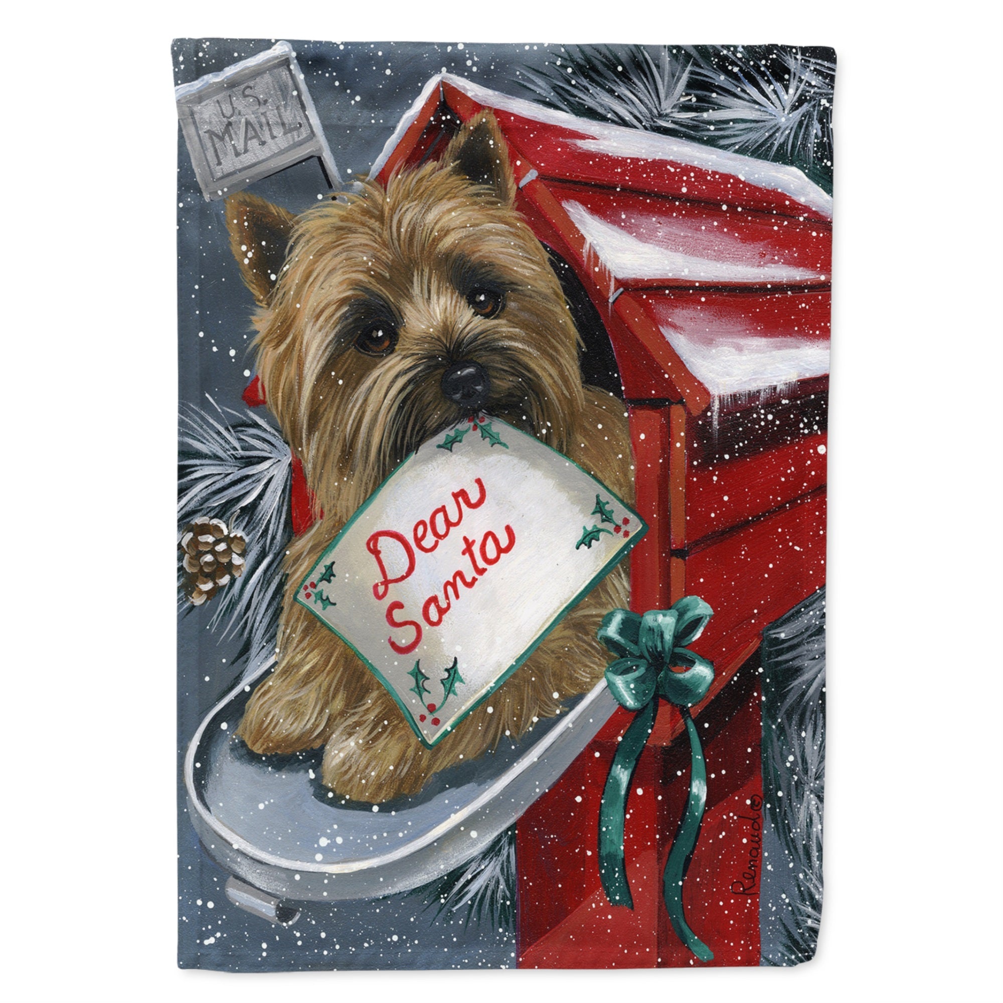 Cairn Terrier Christmas Letter To Santa Flag Garden Size