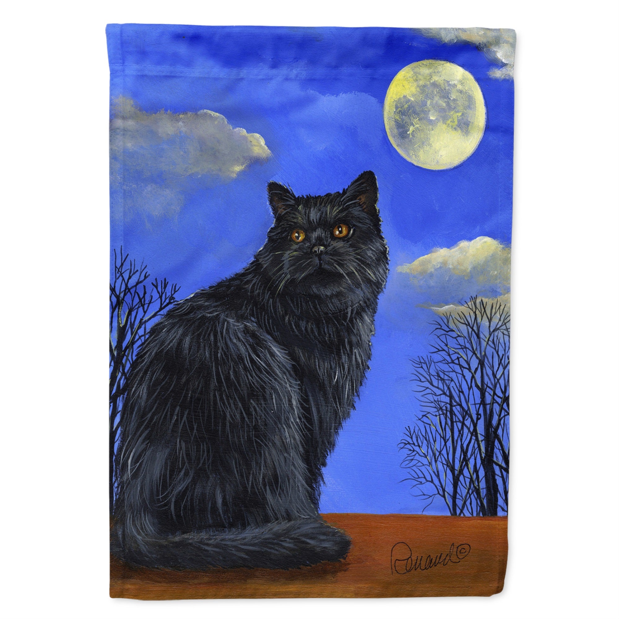 Black Cat Hocus Pocus Halloween Flag Garden Size