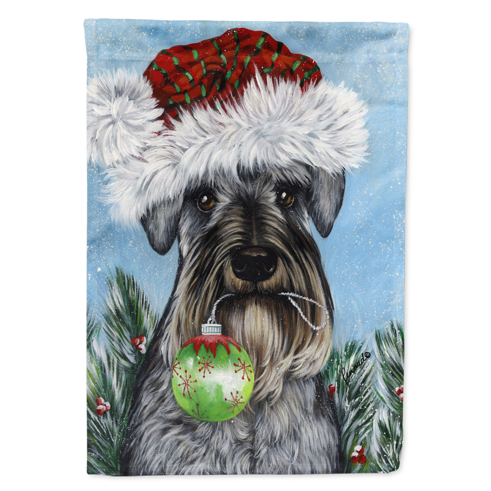 Schnauzer Christmas Pure At Heart Flag Canvas House Size