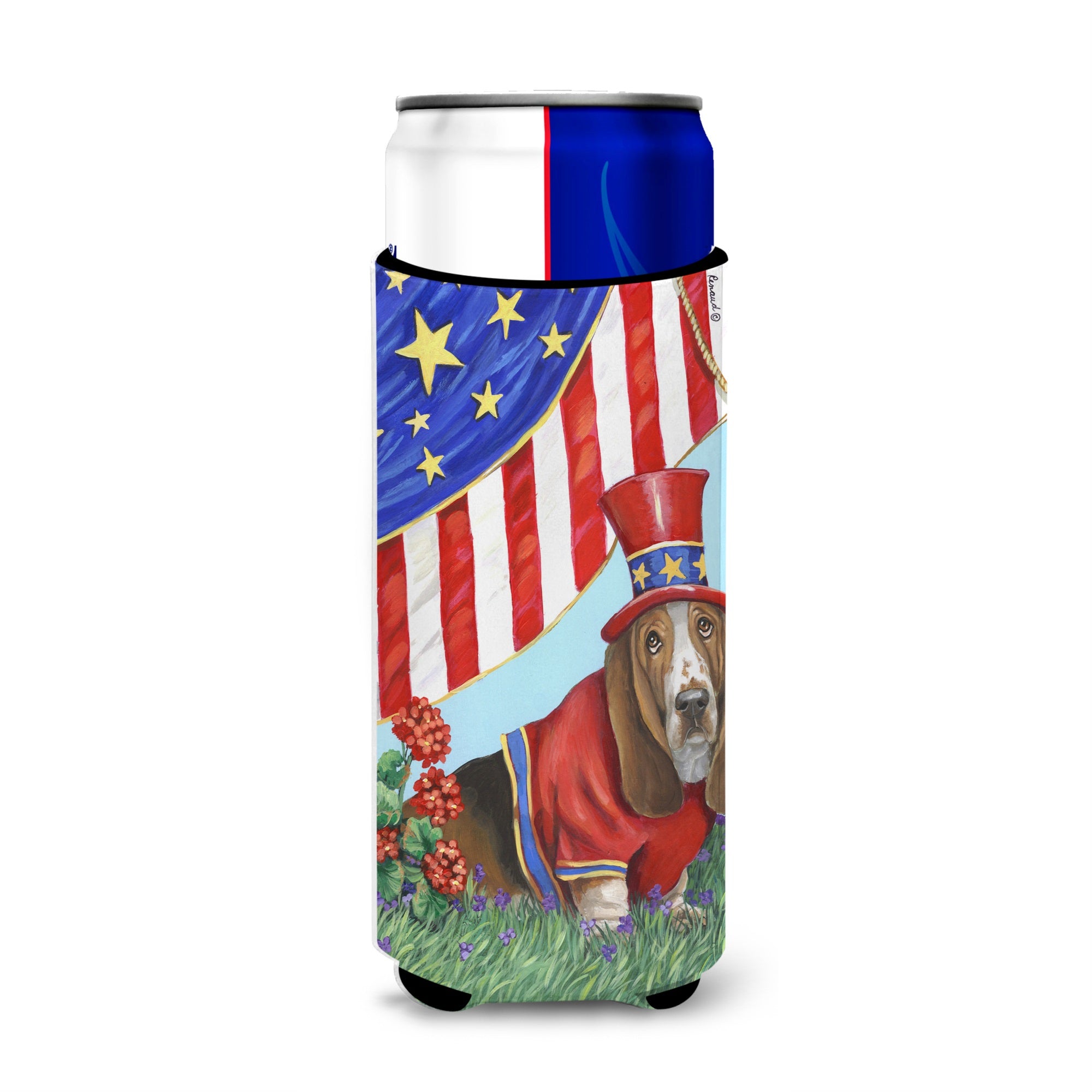 Basset Hound Usa Ultra Hugger For Slim Cans