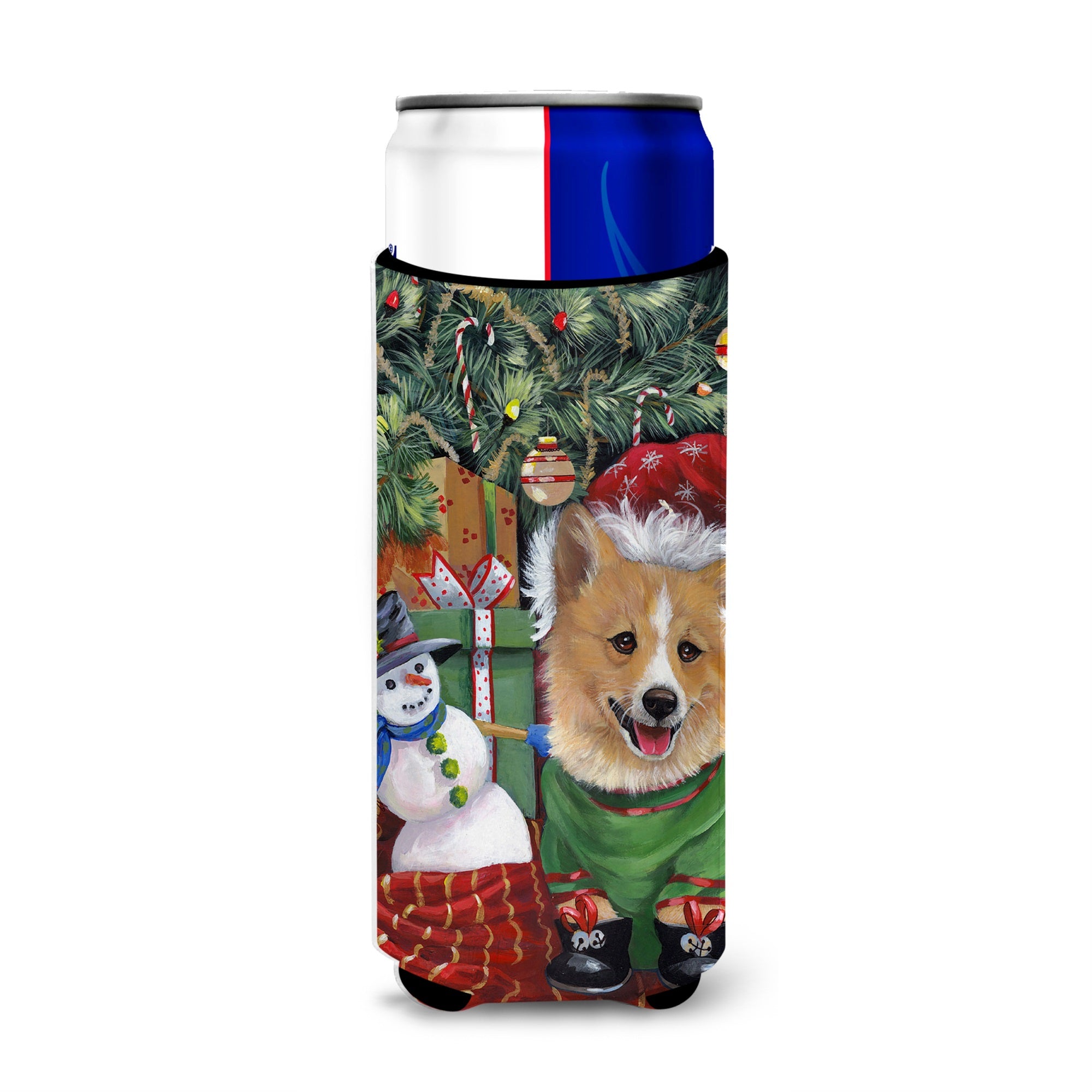 Corgi Under My Christmas Tree Ultra Hugger For Slim Cans