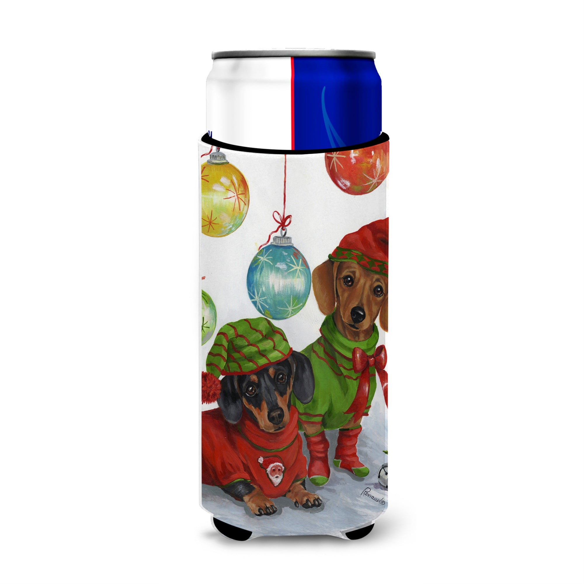 Dachshund Christmas Jingle Ultra Hugger For Slim Cans