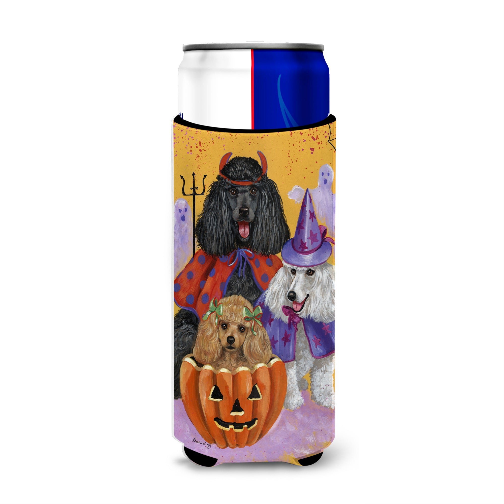 Poodle Halloween Ultra Hugger For Slim Cans