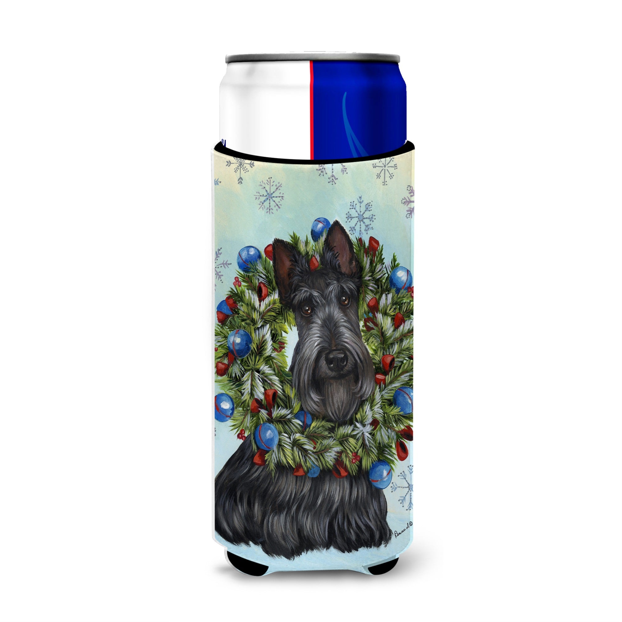 Scottie Christmas Snowflake Ultra Hugger For Slim Cans