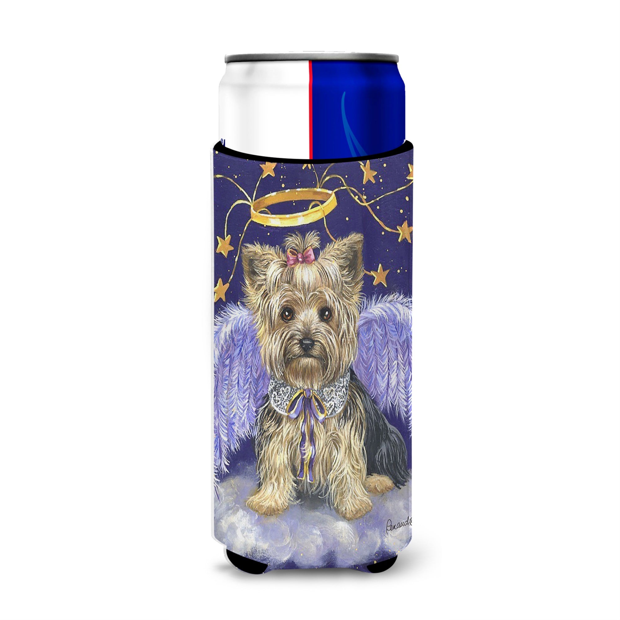 Yorkie Christmas Angel Ultra Hugger For Slim Cans