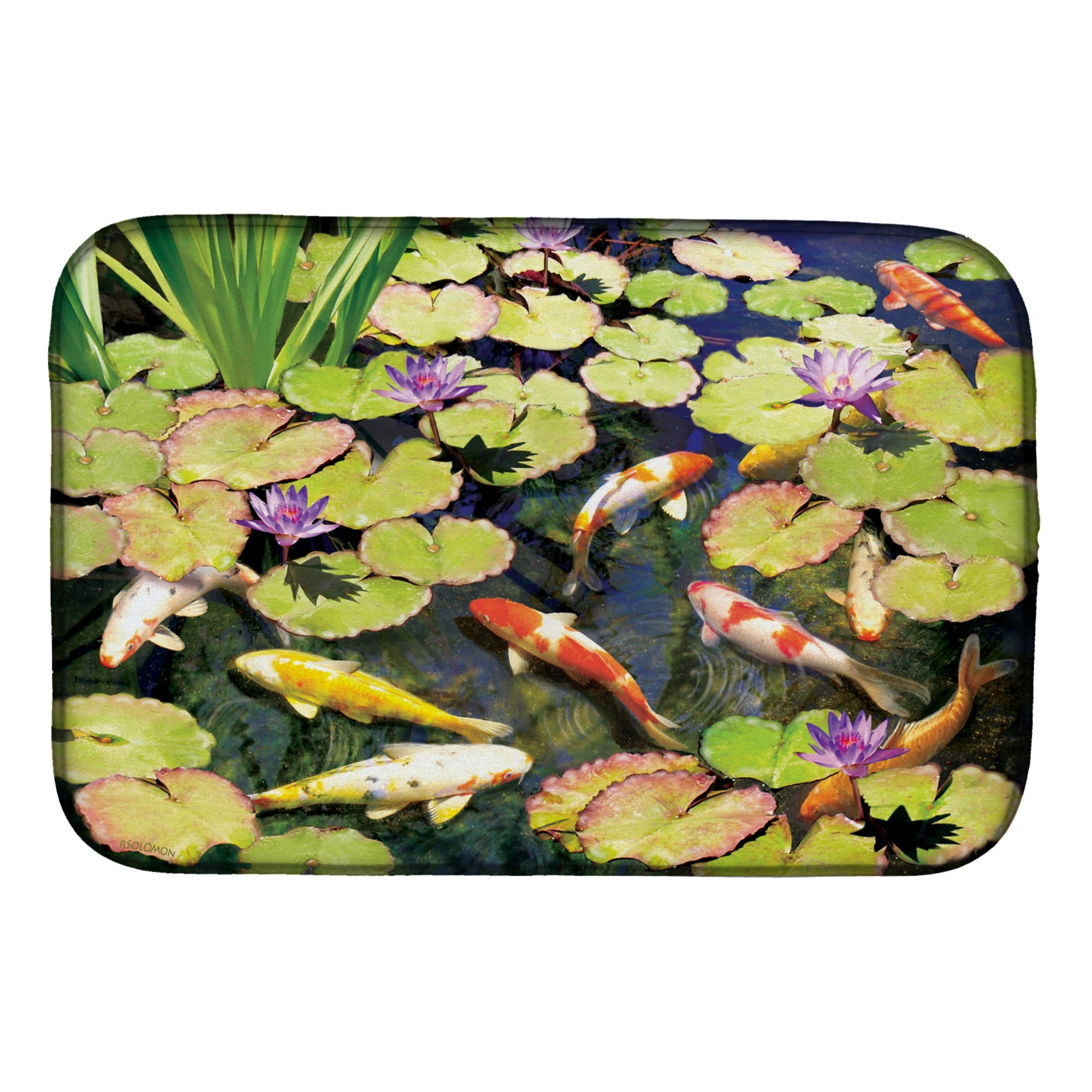 Koi Pond Iv Dish Drying Mat