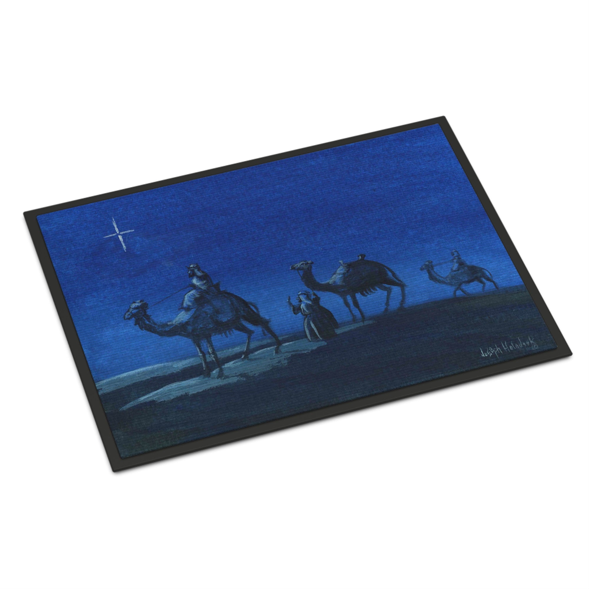 Wise Men In Blue Indoor Or Outdoor Mat 24X36