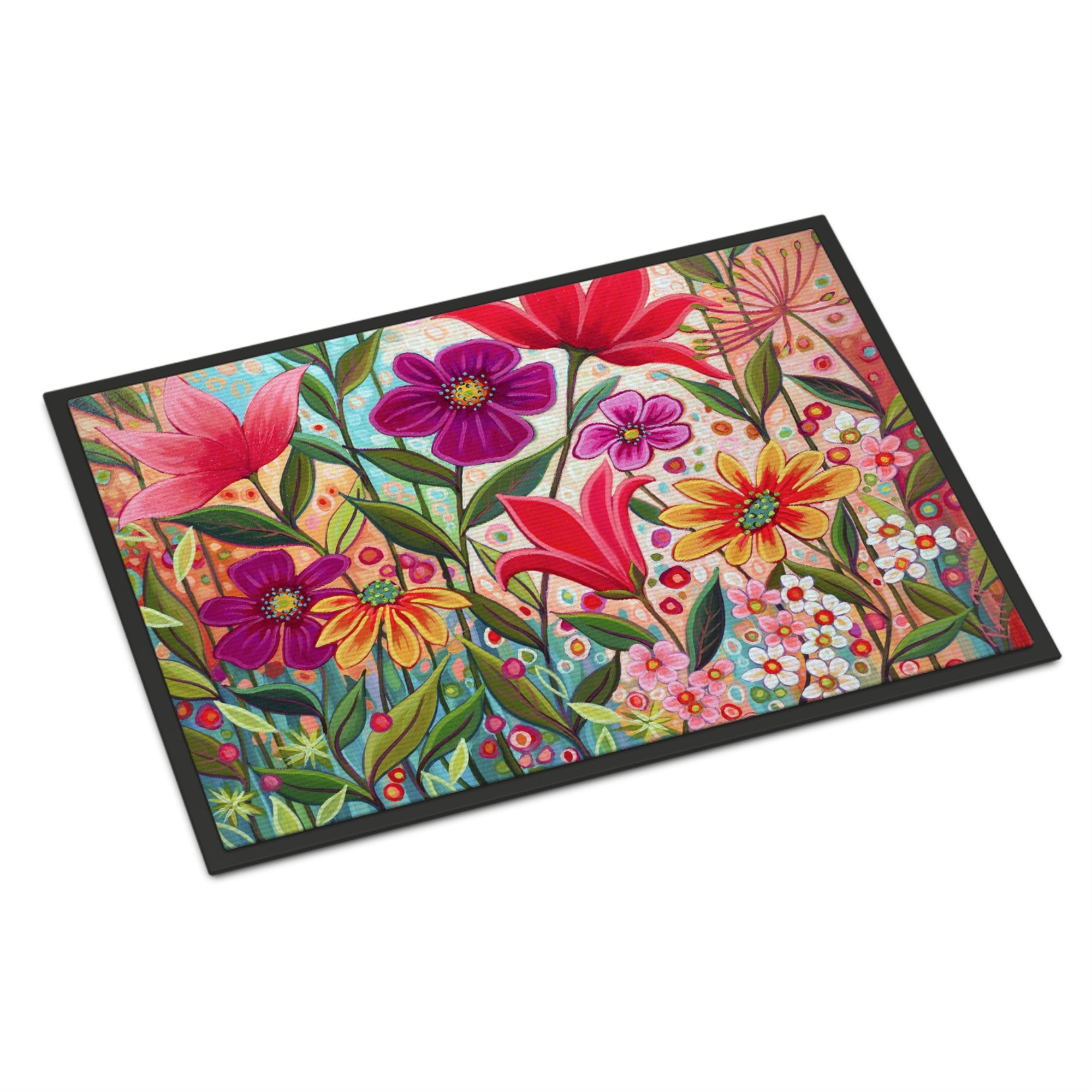 Fanciful Flowers Indoor Or Outdoor Mat 18X27