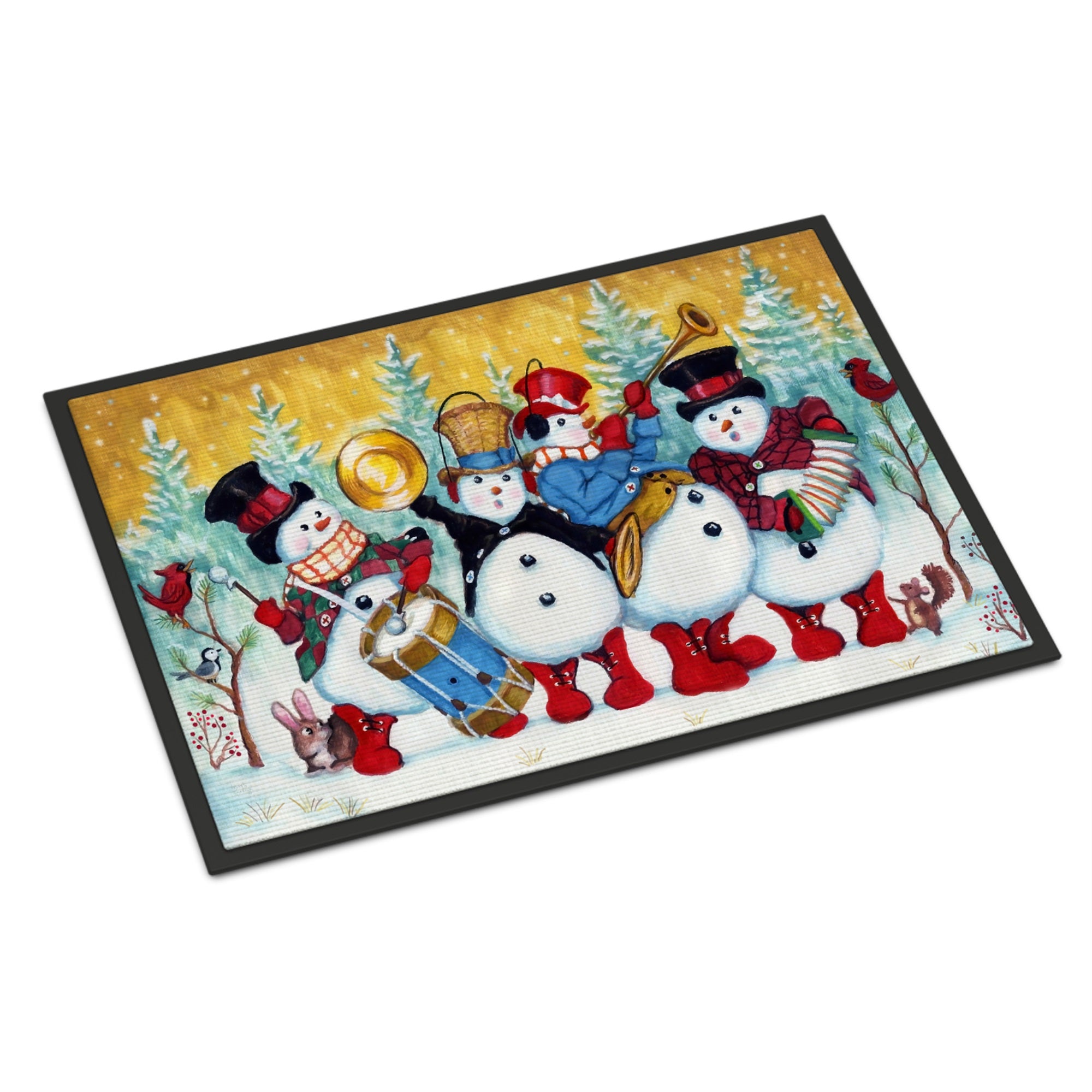 Snowmen Strike Up The Band Indoor Or Outdoor Mat 18X27