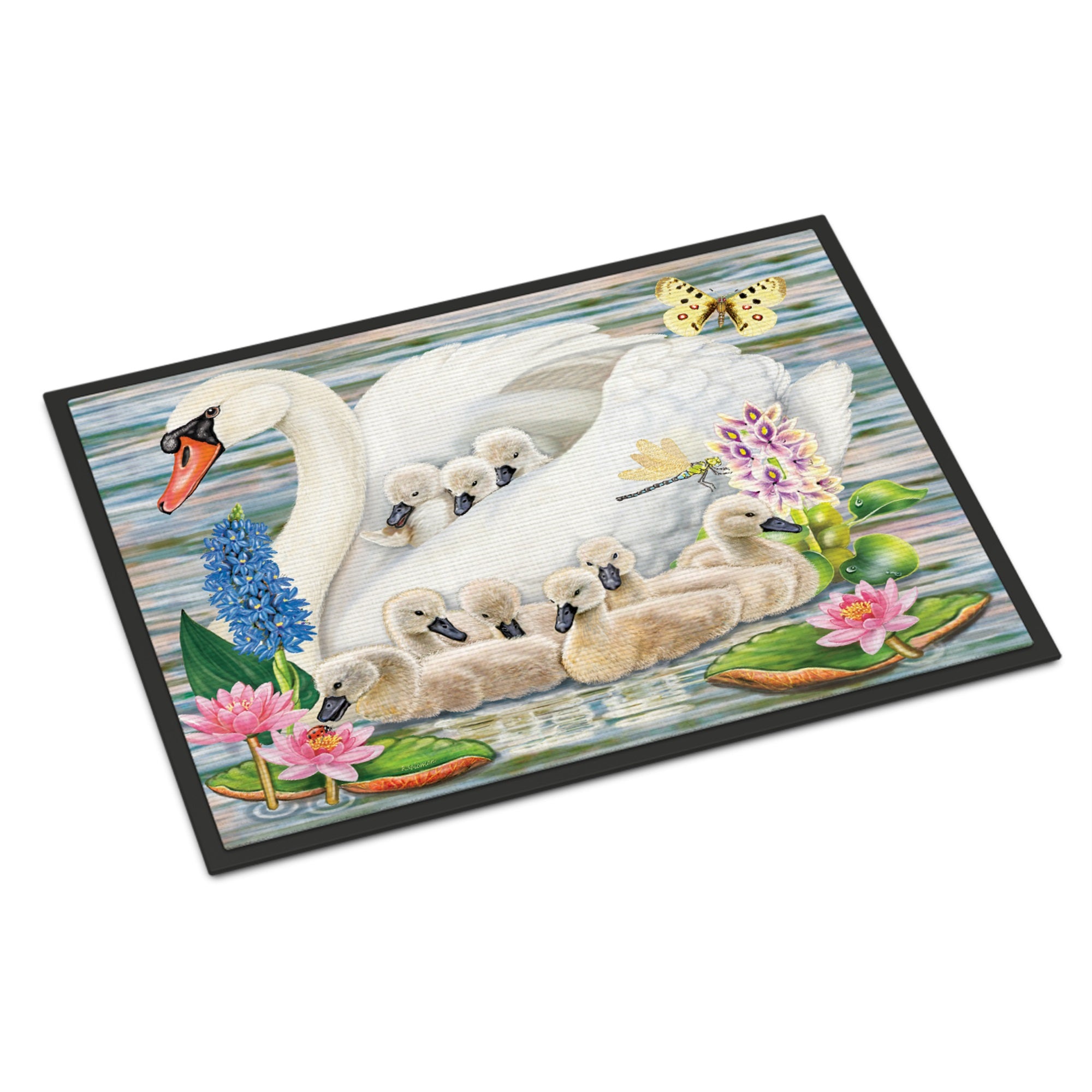 Mother Swan Indoor Or Outdoor Mat 18X27
