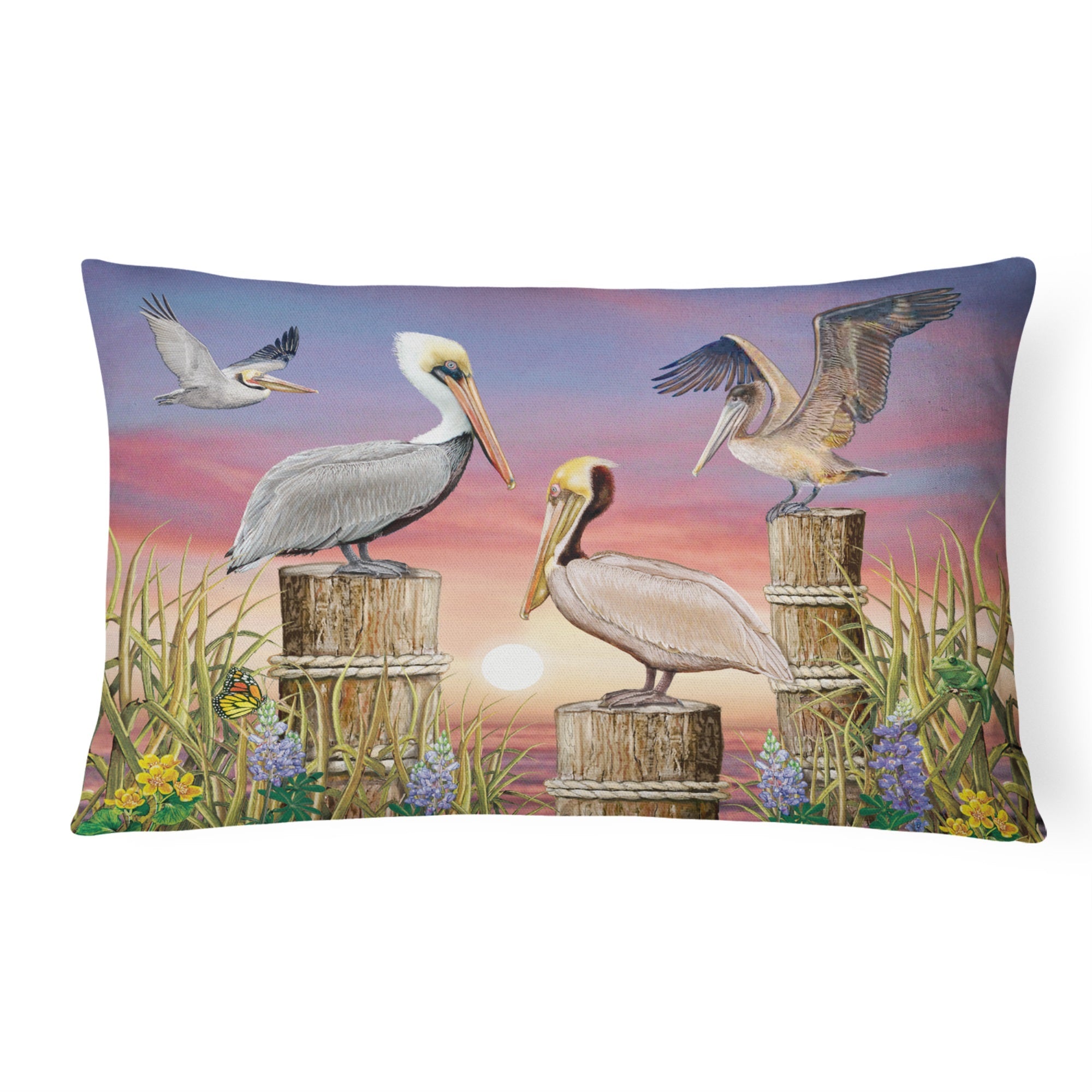 Pelicans Canvas Fabric Decorative Pillow