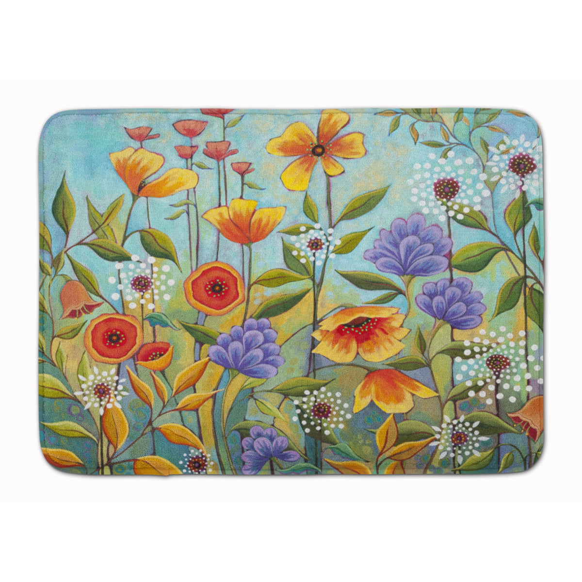 Fresh Air Flowers Machine Washable Memory Foam Mat