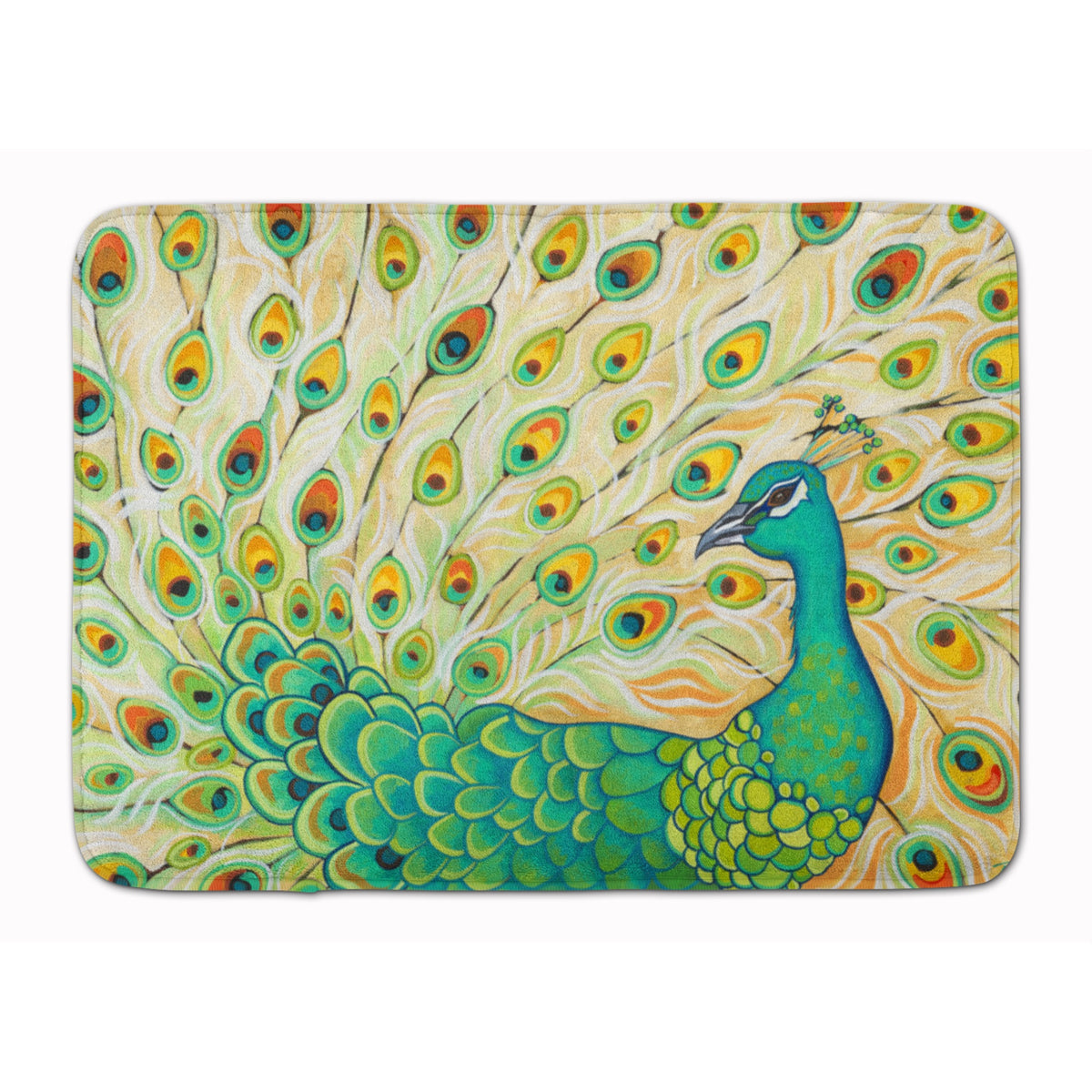 Pretty Pretty Peacock Machine Washable Memory Foam Mat