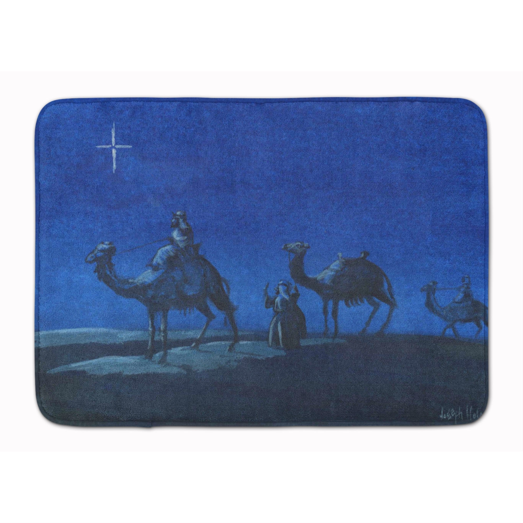 Wise Men In Blue Machine Washable Memory Foam Mat