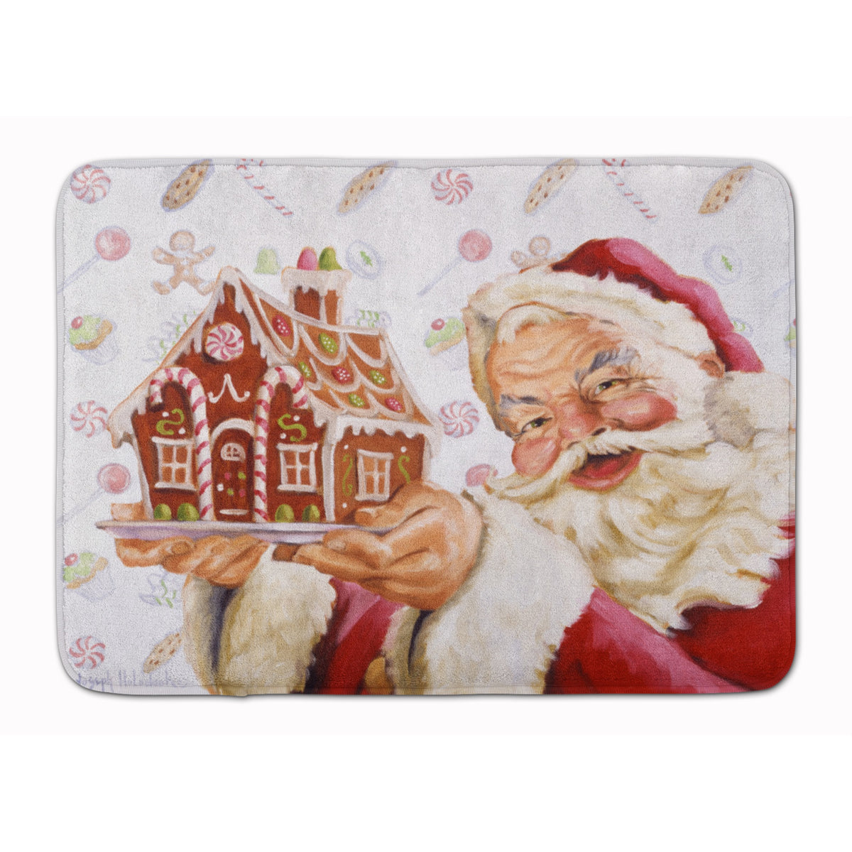 Santa Claus A Home For The Holidays Machine Washable Memory Foam Mat
