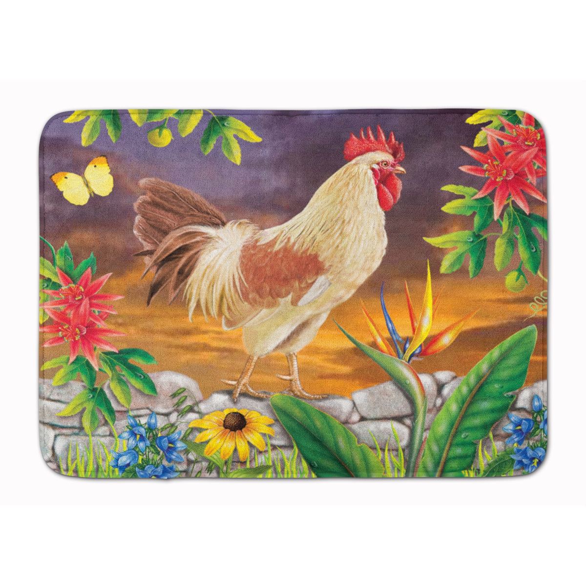White Rooster Machine Washable Memory Foam Mat