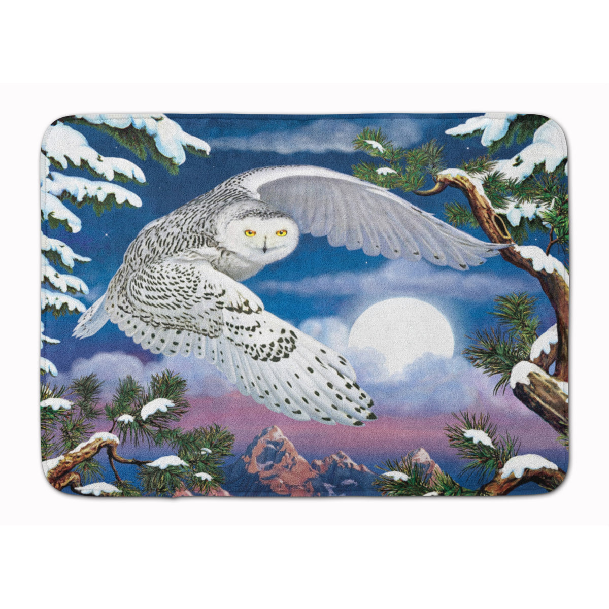 Snowy Owl Machine Washable Memory Foam Mat
