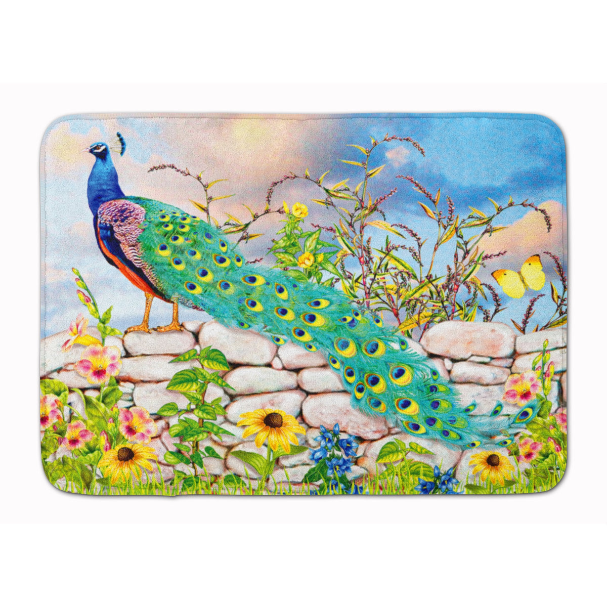 Proud Peacock Machine Washable Memory Foam Mat