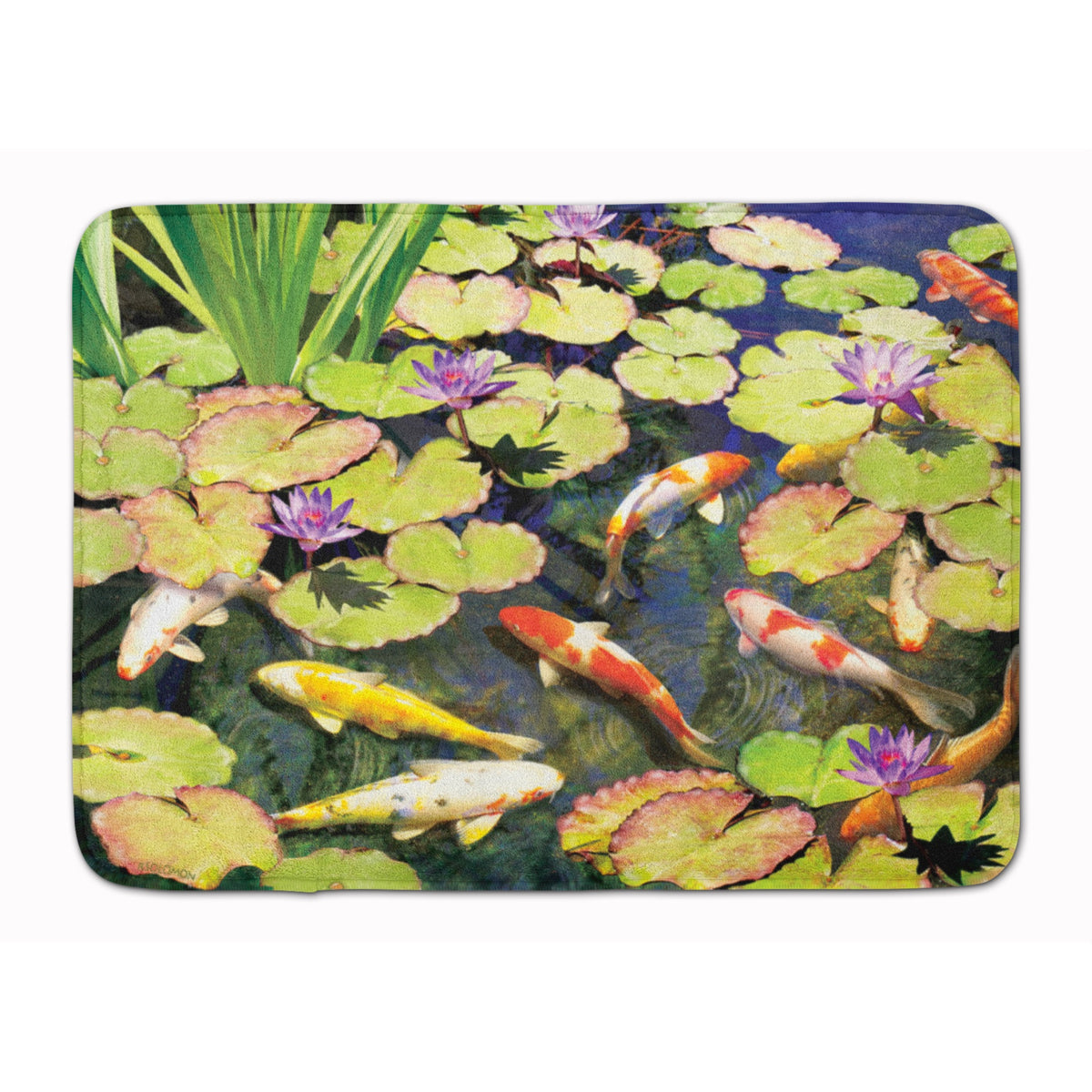 Koi Pond Iv Machine Washable Memory Foam Mat