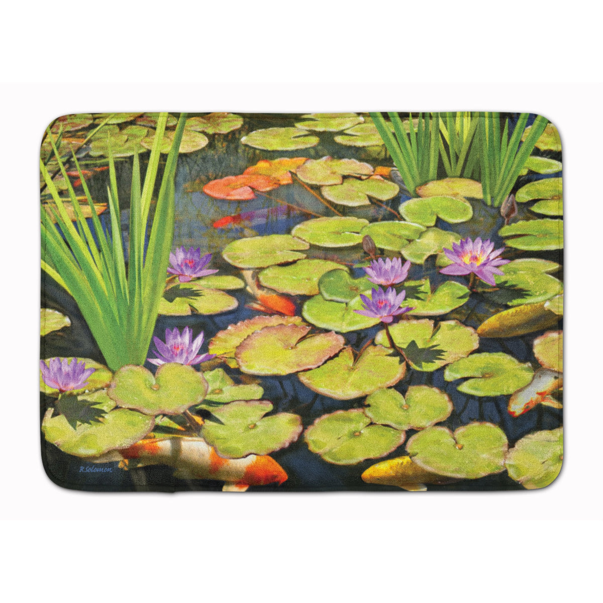Koi Pond Ii Machine Washable Memory Foam Mat
