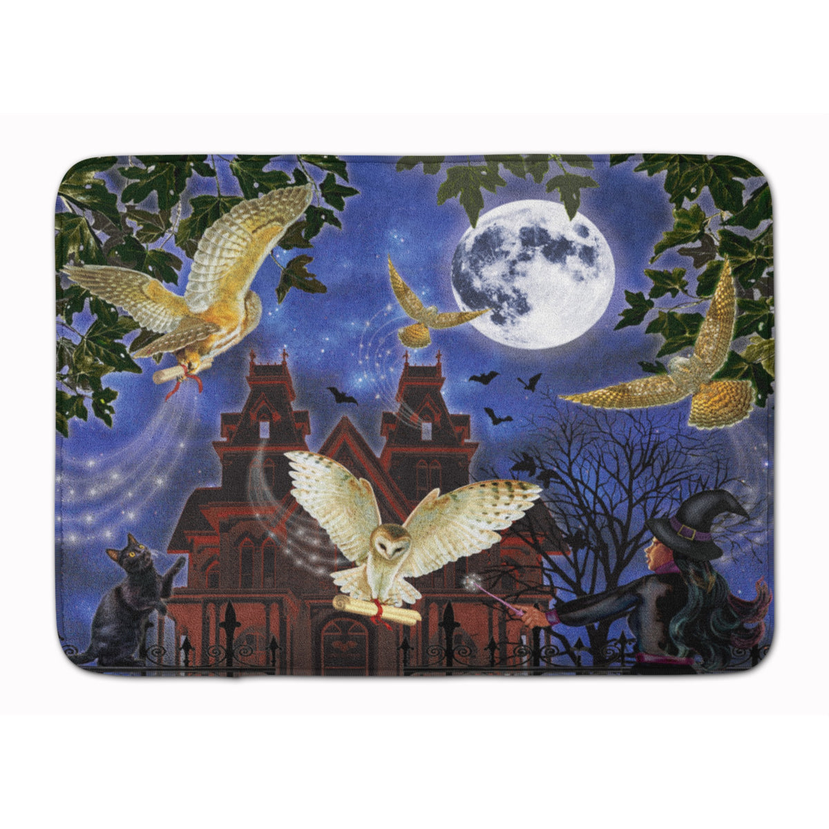 Halloween Owl Express Machine Washable Memory Foam Mat