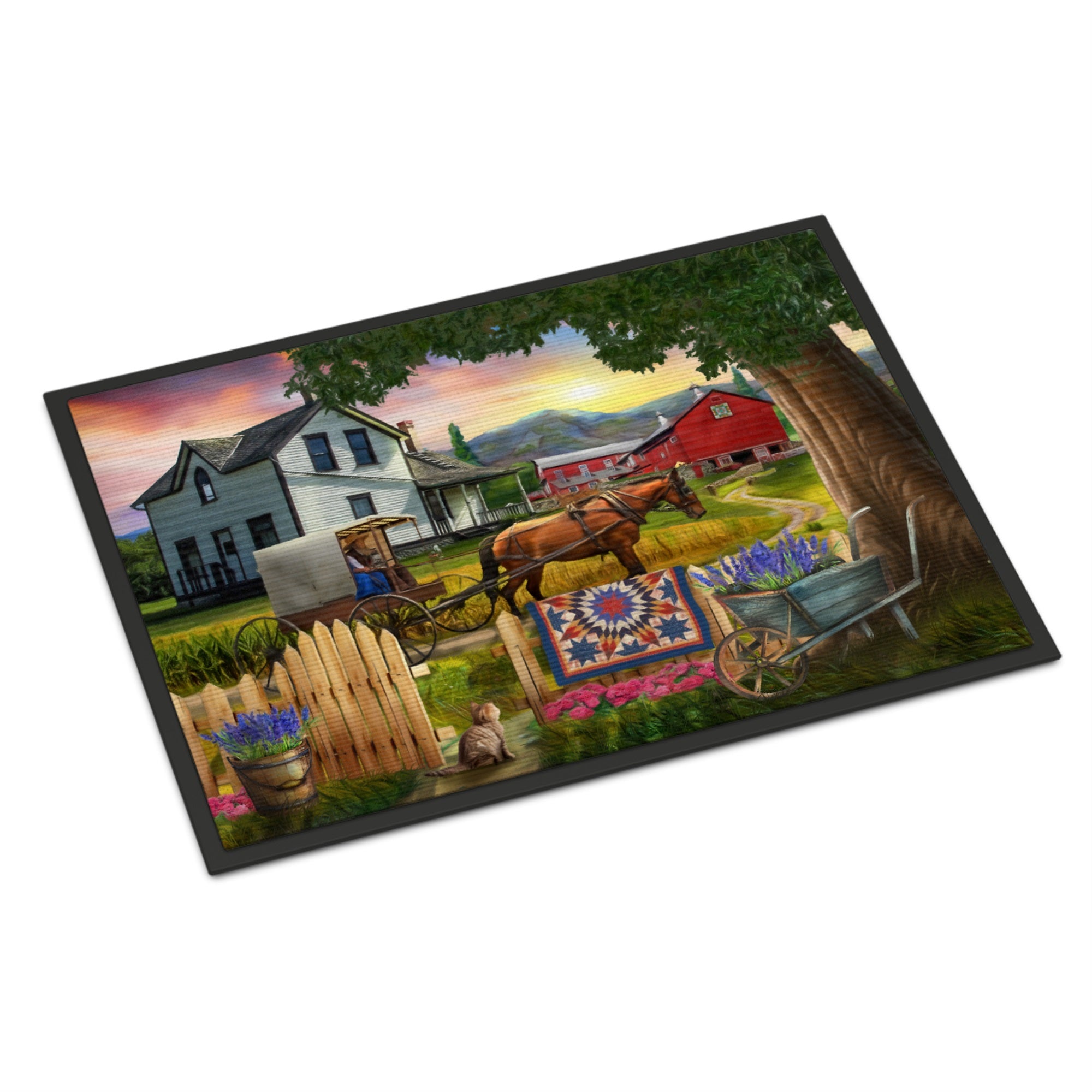 Headed Home For Dinner Farm Indoor Or Outdoor Mat 24X36