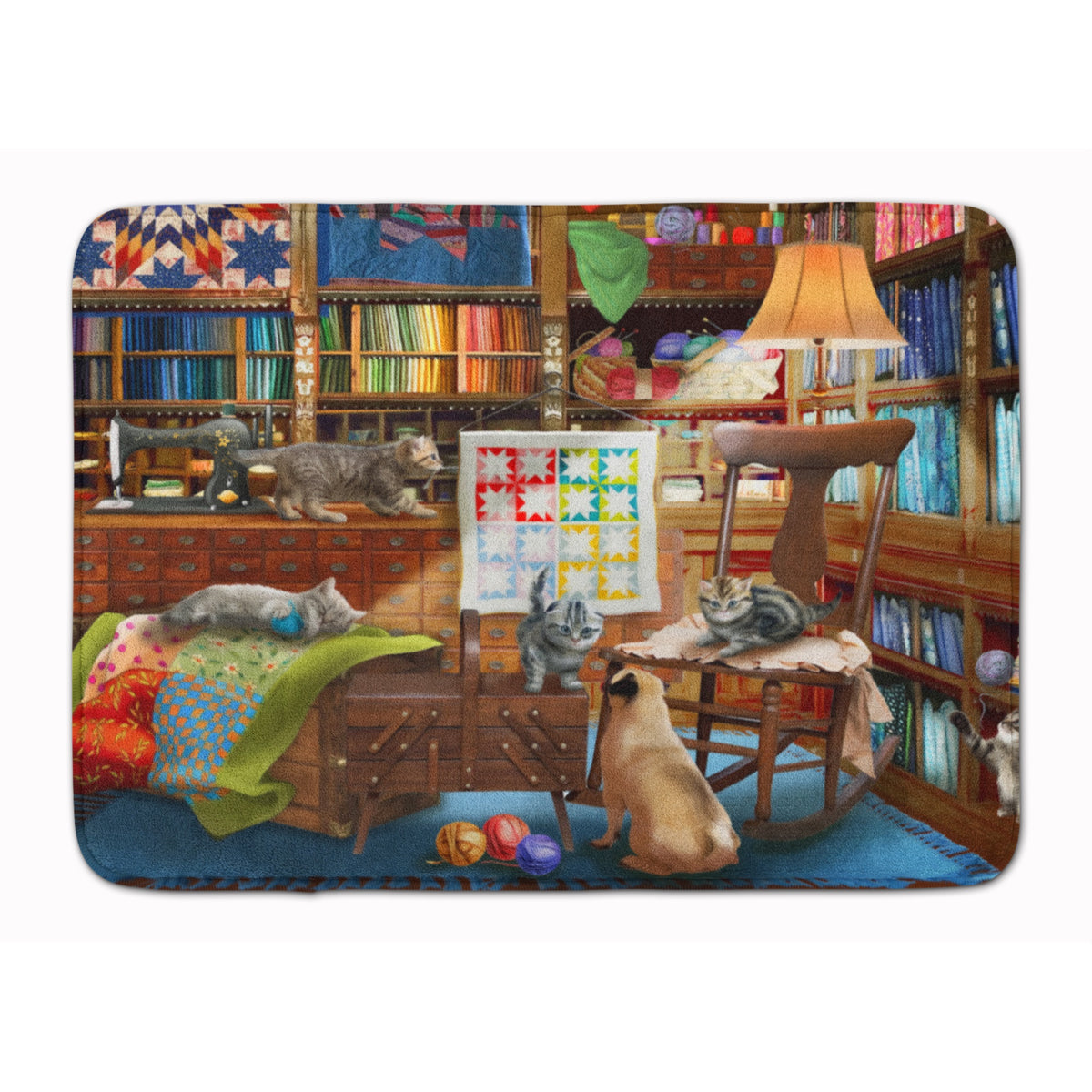 Trouble In The Quilt Room Machine Washable Memory Foam Mat