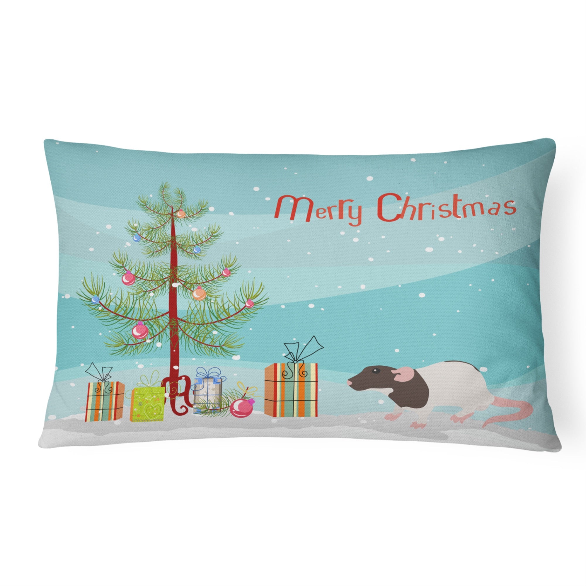 Dumbo Rat Merry Christmas Canvas Fabric Decorative Pillow