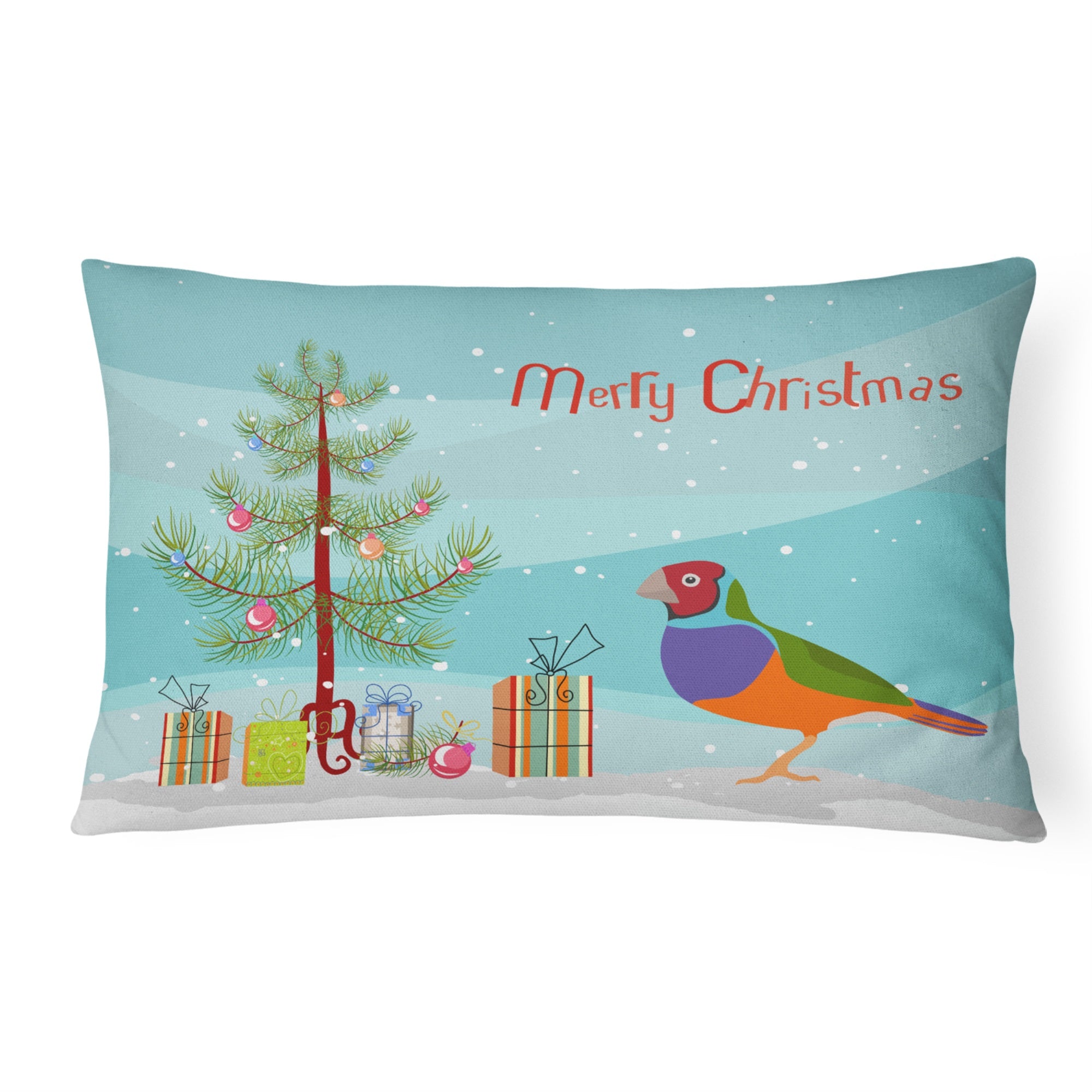 Amadina Merry Christmas Canvas Fabric Decorative Pillow