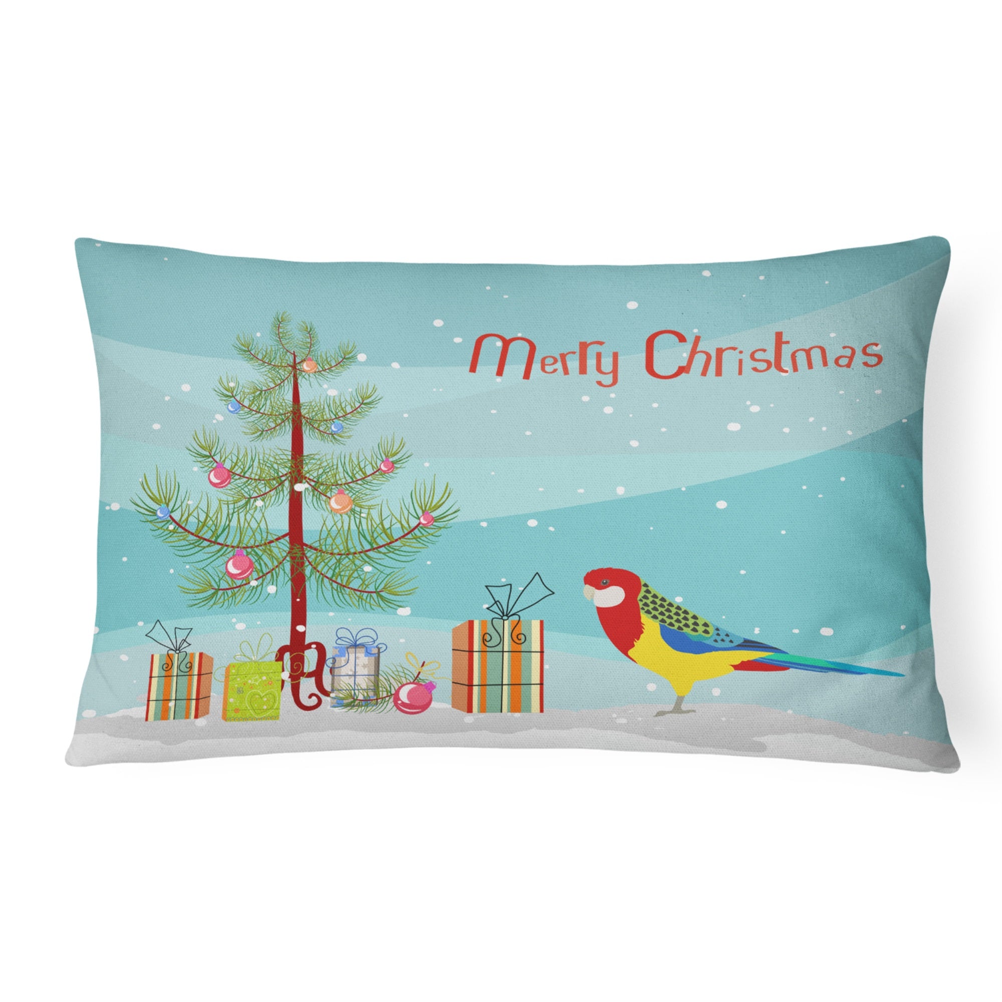 Rosella Merry Christmas Canvas Fabric Decorative Pillow