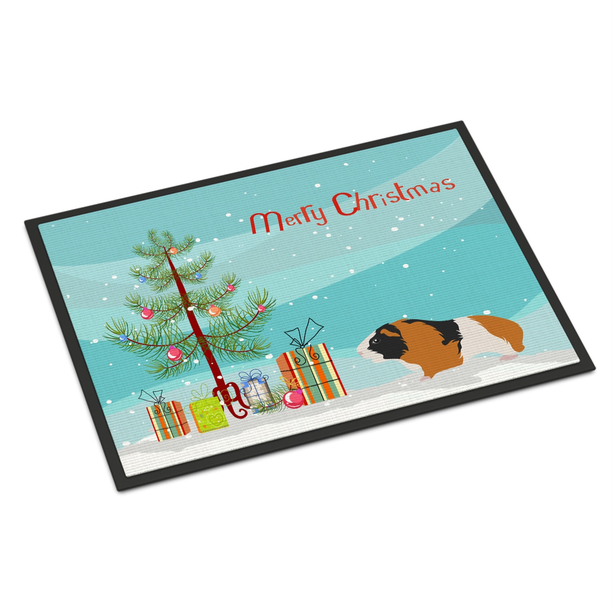 Rex Guinea Pig Merry Christmas Indoor Or Outdoor Mat 18X27