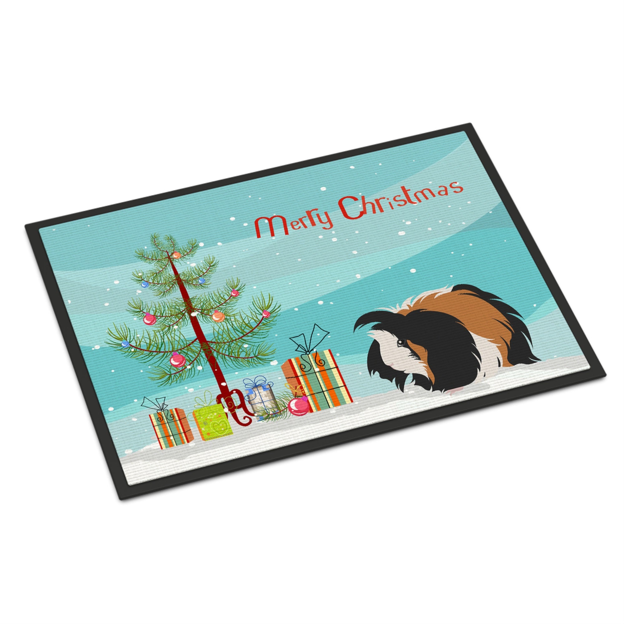 Sheba Guinea Pig Merry Christmas Indoor Or Outdoor Mat 18X27