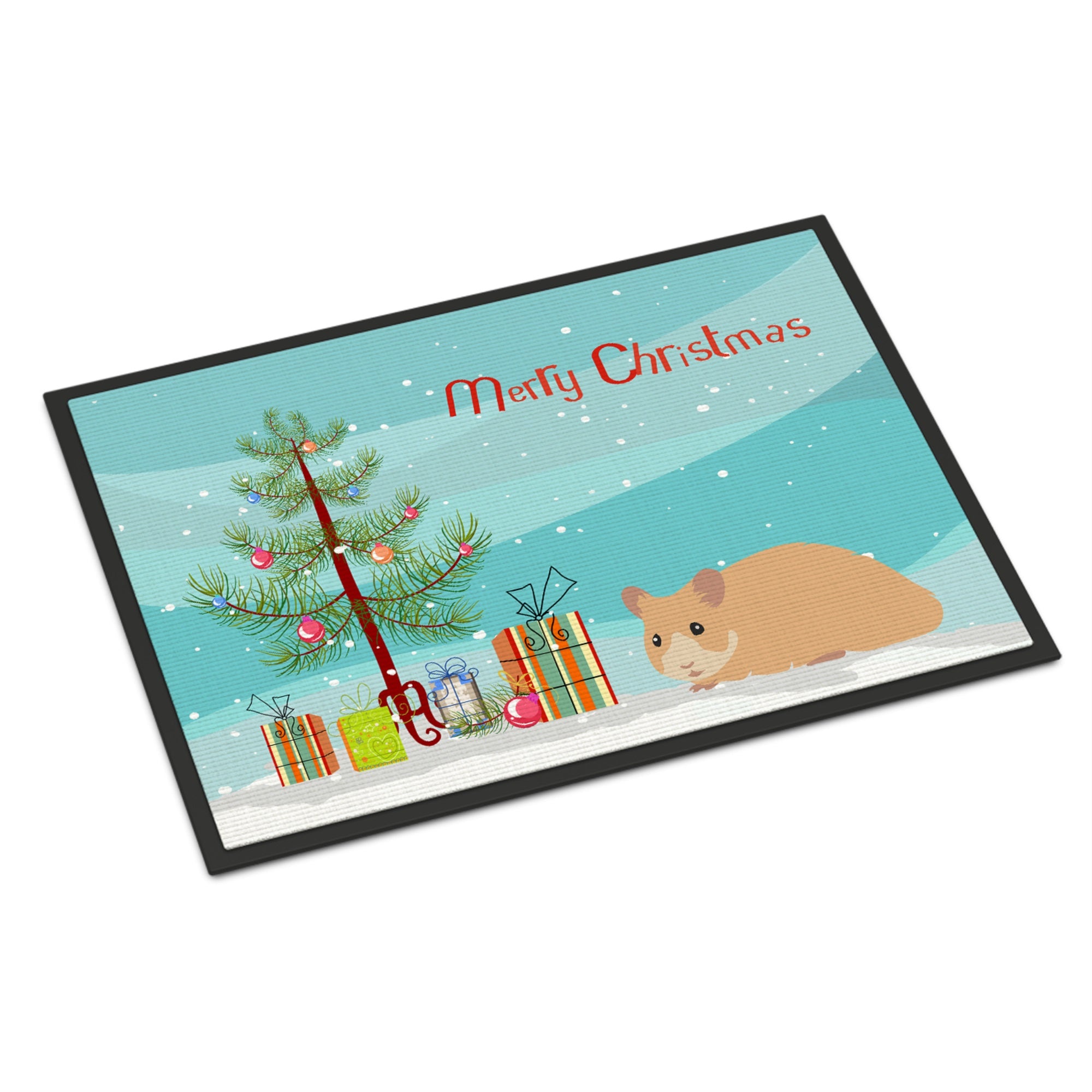 Syrian Golden Hamster Merry Christmas Indoor Or Outdoor Mat 18X27
