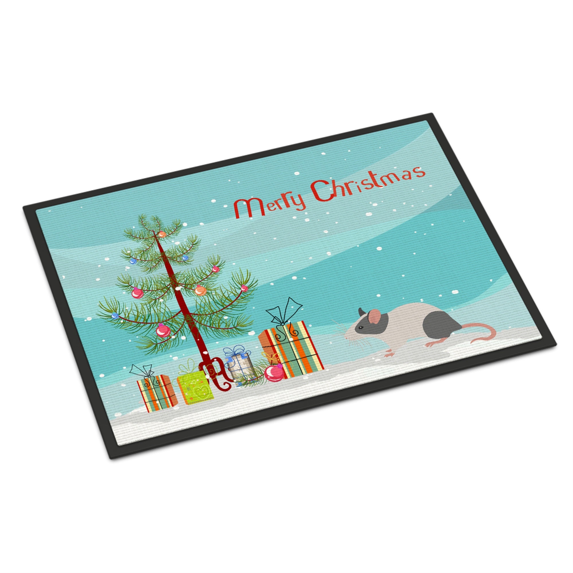 Japanese Mouse Merry Christmas Indoor Or Outdoor Mat 18X27