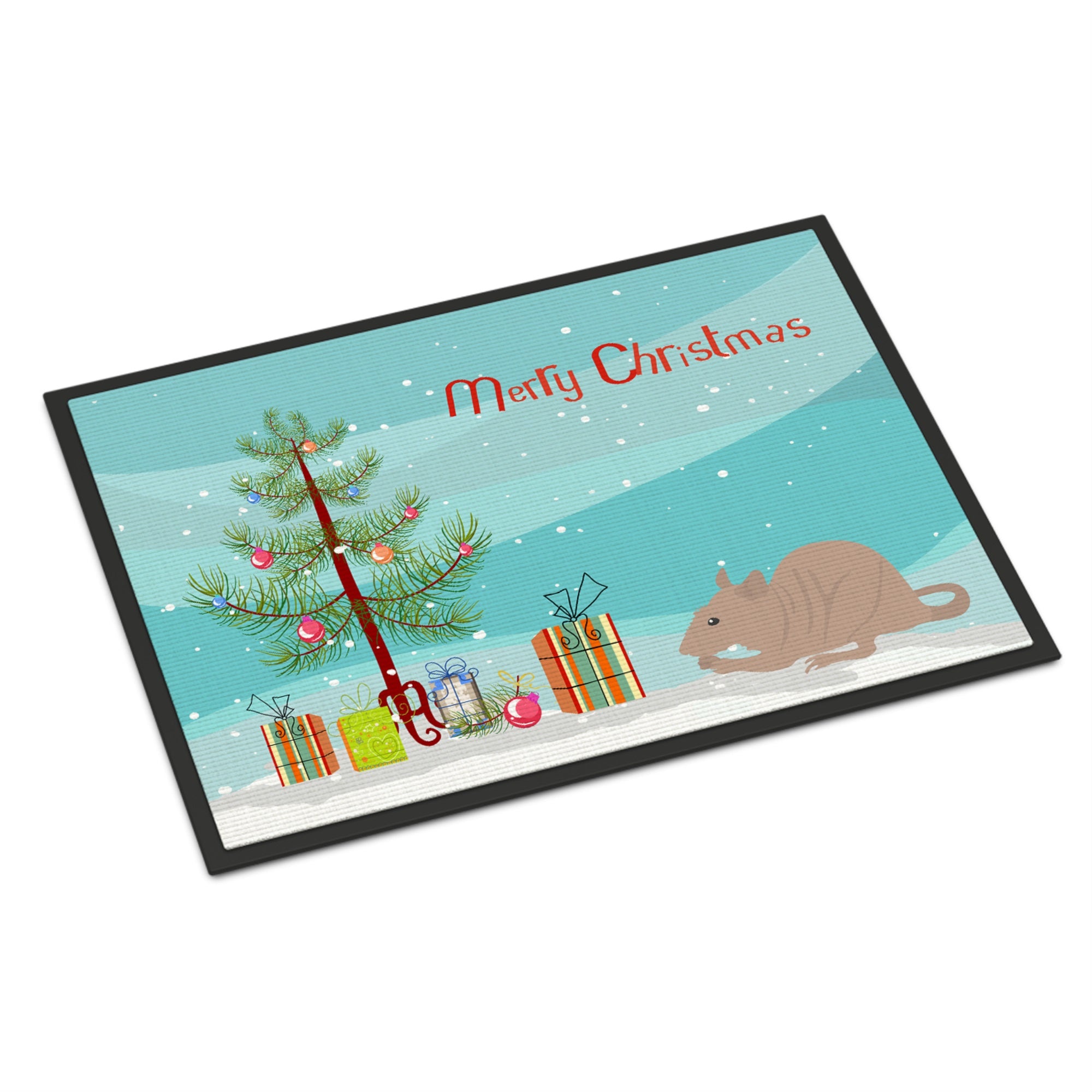 Fuzz Rat Merry Christmas Indoor Or Outdoor Mat 18X27