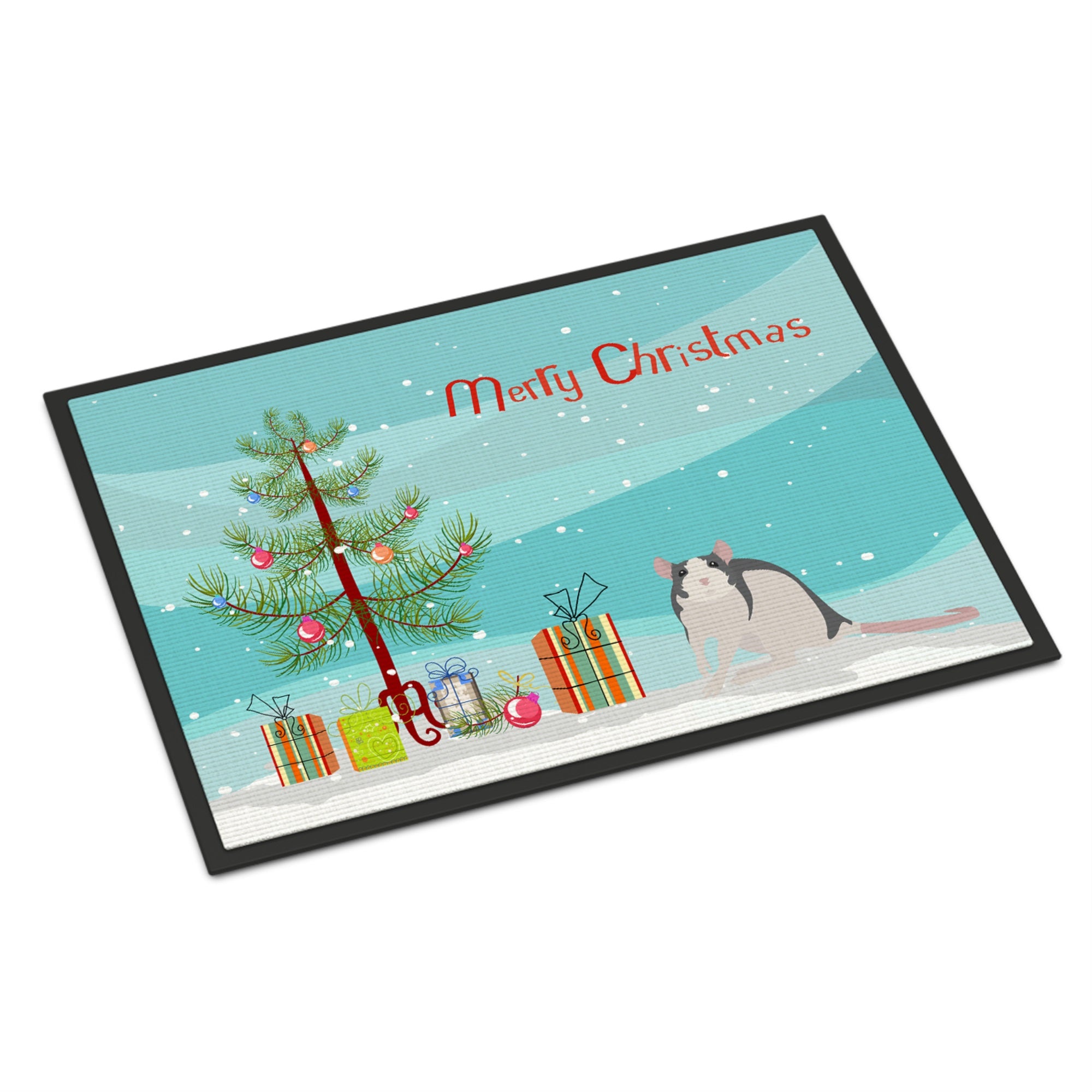Husky Rat Merry Christmas Indoor Or Outdoor Mat 18X27