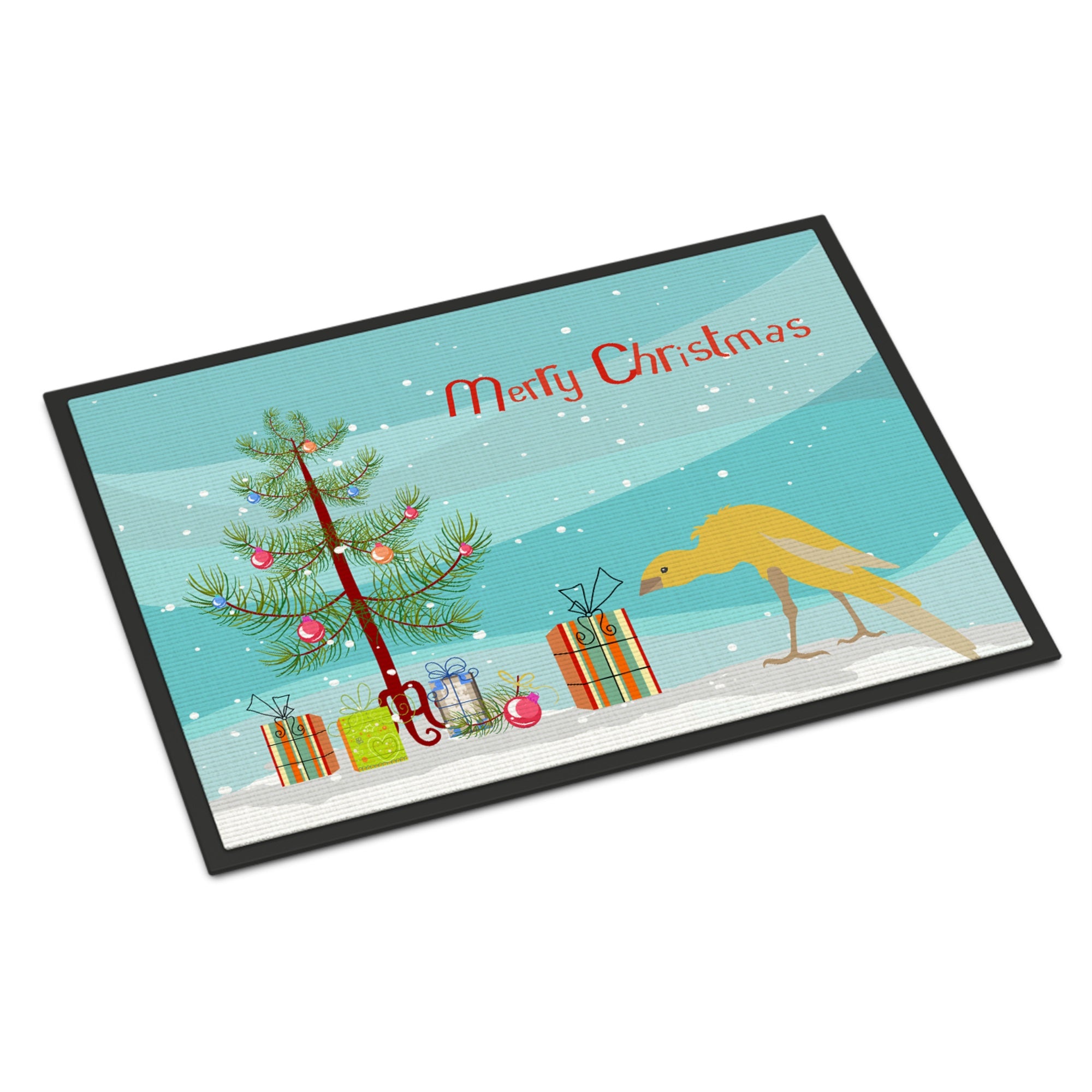 Belgian Hunchback Canary Merry Christmas Indoor Or Outdoor Mat 18X27