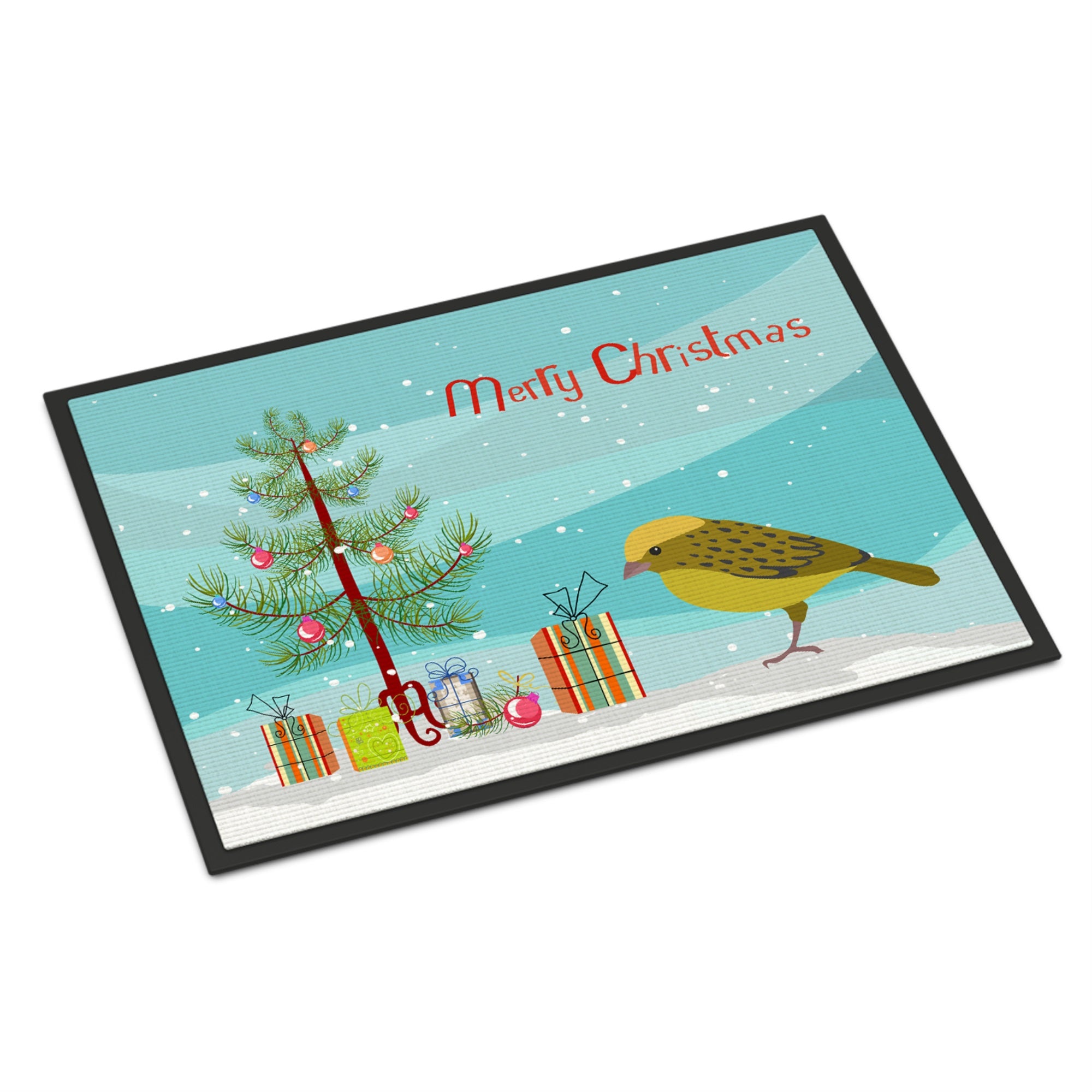 Lizard Canary Merry Christmas Indoor Or Outdoor Mat 18X27