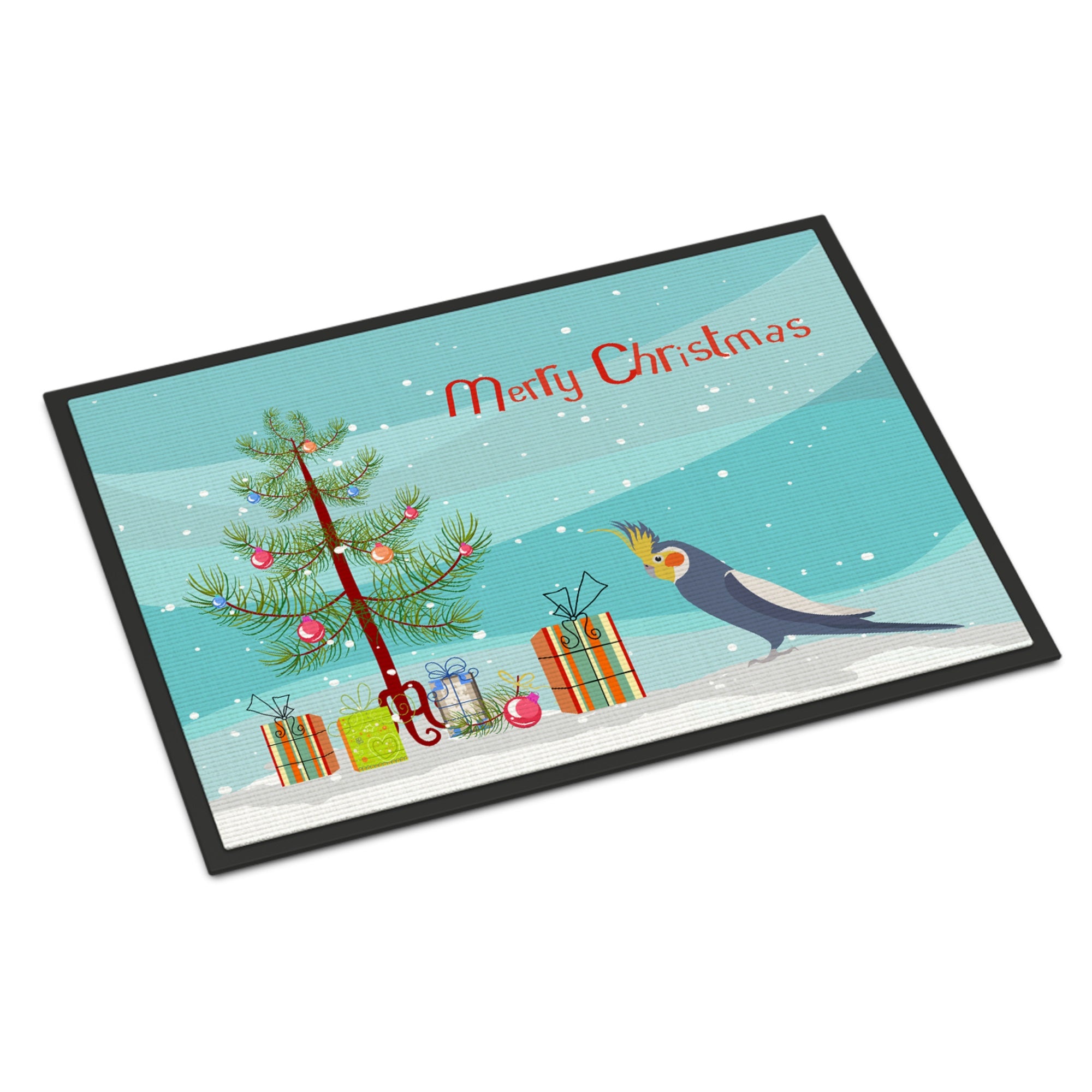 Cockatiel Merry Christmas Indoor Or Outdoor Mat 18X27