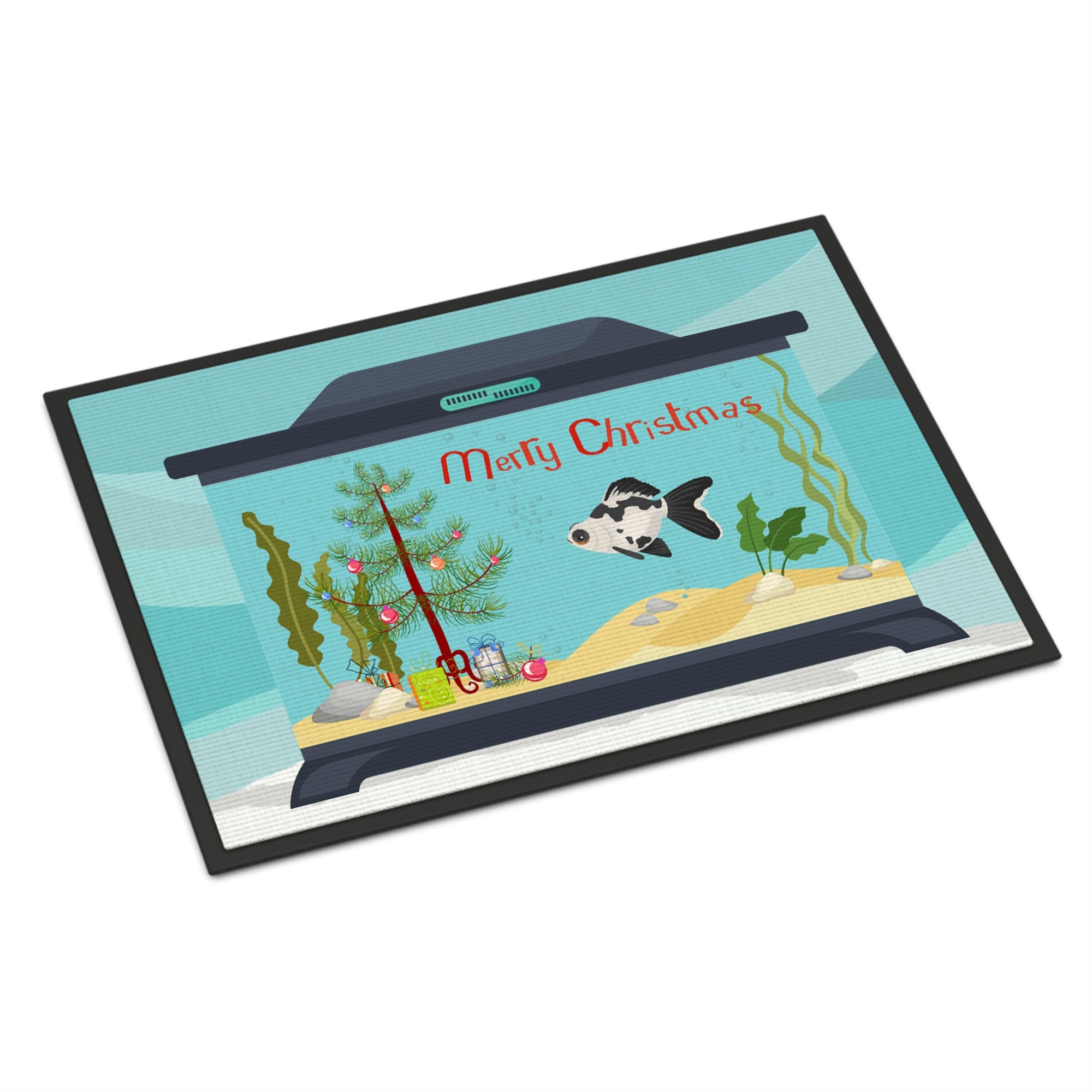 Telescope Eye Goldfish Merry Christmas Indoor Or Outdoor Mat 18X27