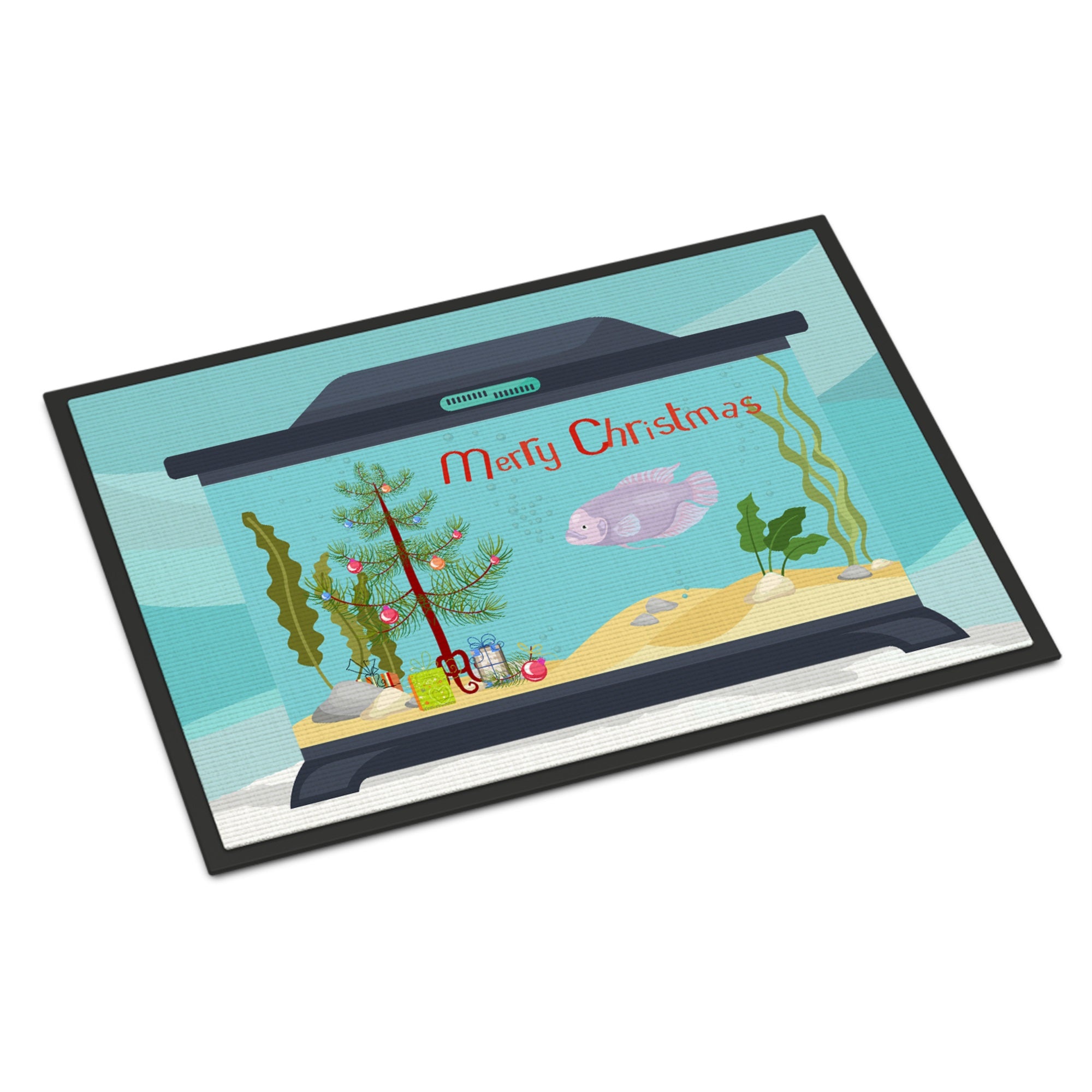 Giant Gourami Merry Christmas Indoor Or Outdoor Mat 18X27