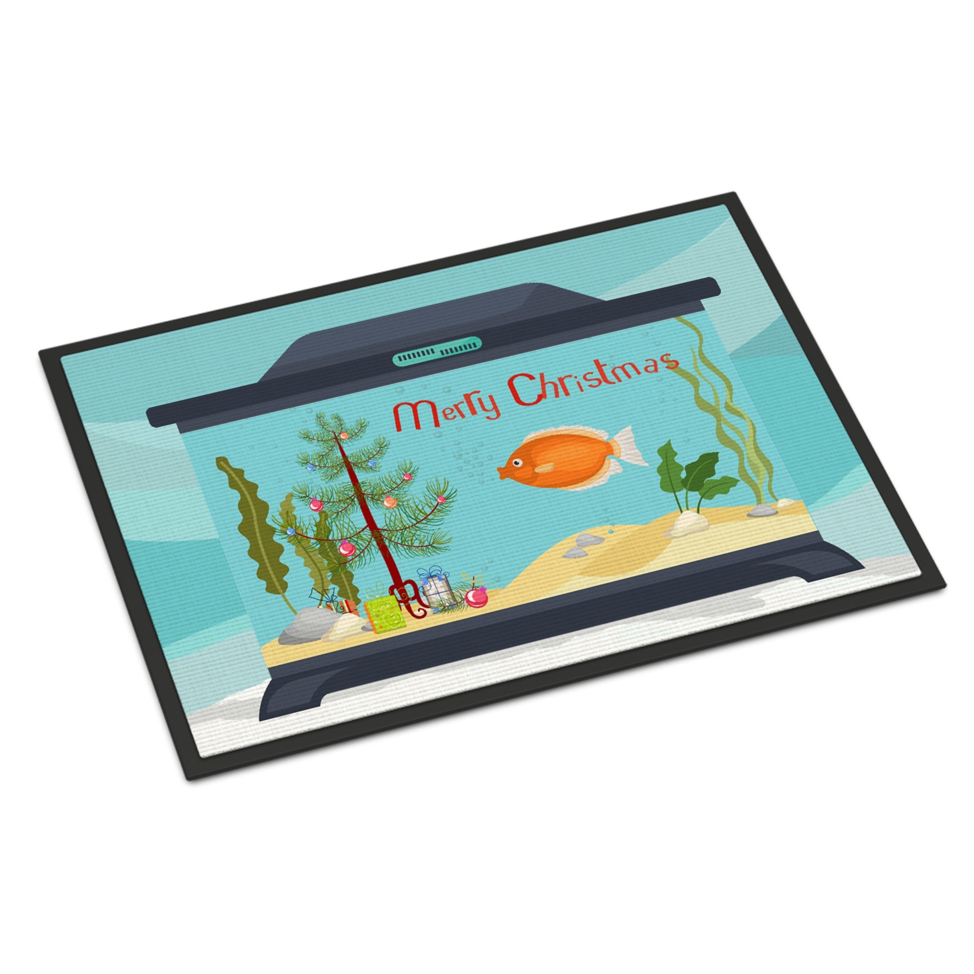 Kissing Gourami Merry Christmas Indoor Or Outdoor Mat 18X27