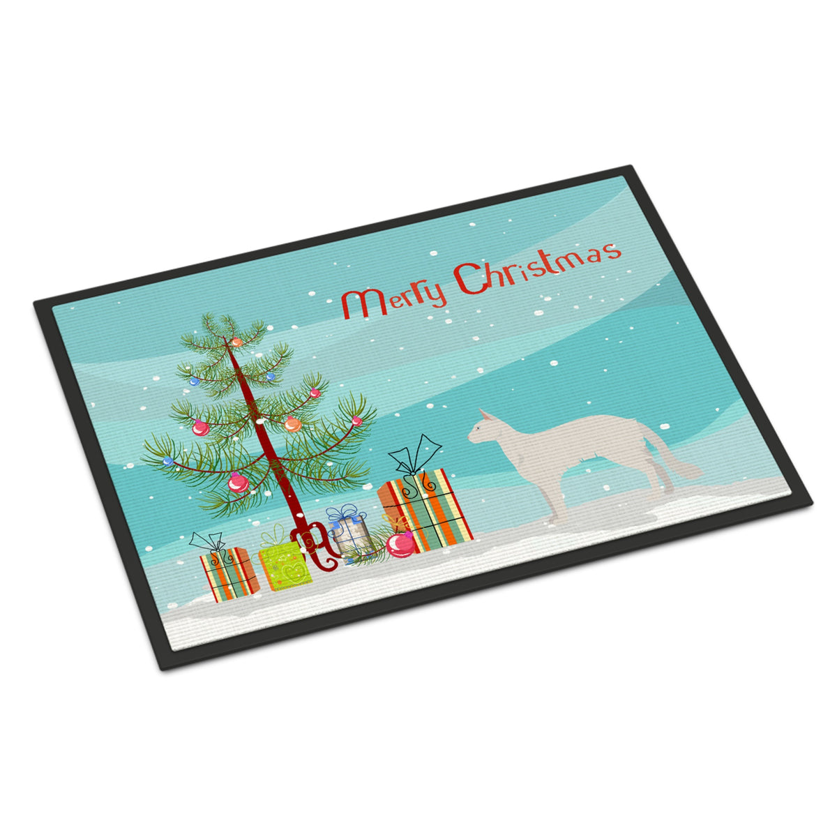 Balinese #2 Cat Merry Christmas Indoor Or Outdoor Mat 18X27