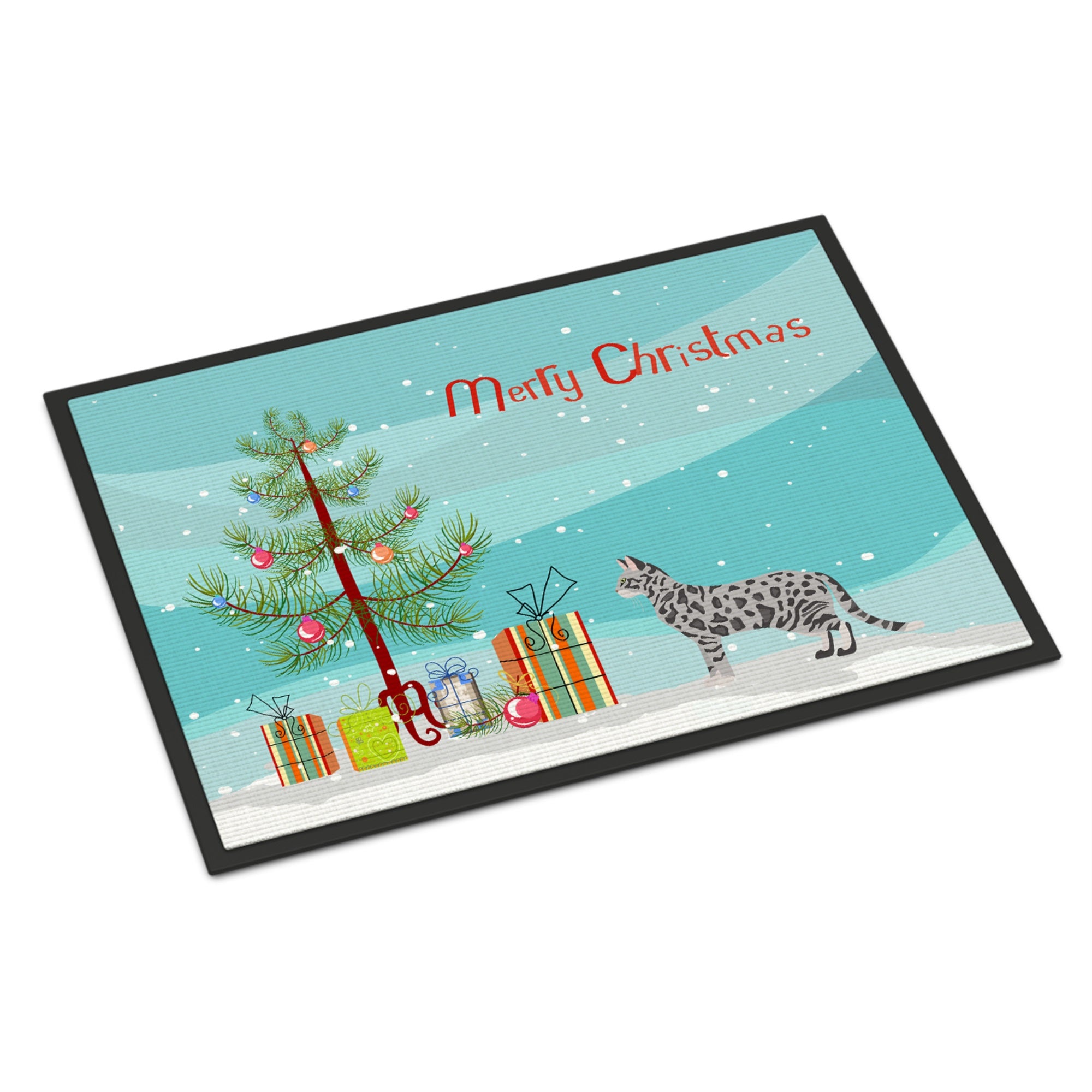 Cheetoh #2 Cat Merry Christmas Indoor Or Outdoor Mat 18X27