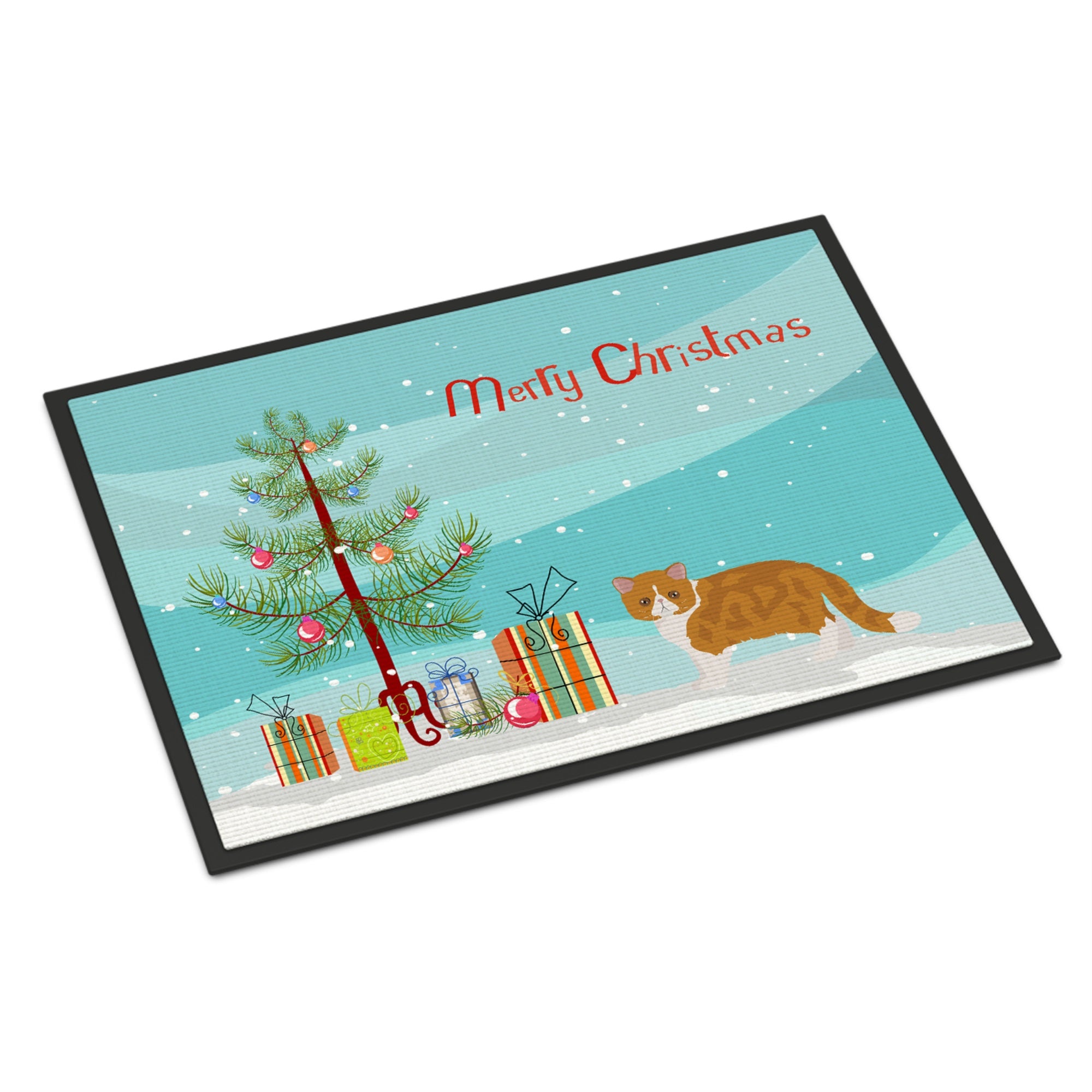 Exotic Shorthair #3 Cat Merry Christmas Indoor Or Outdoor Mat 18X27